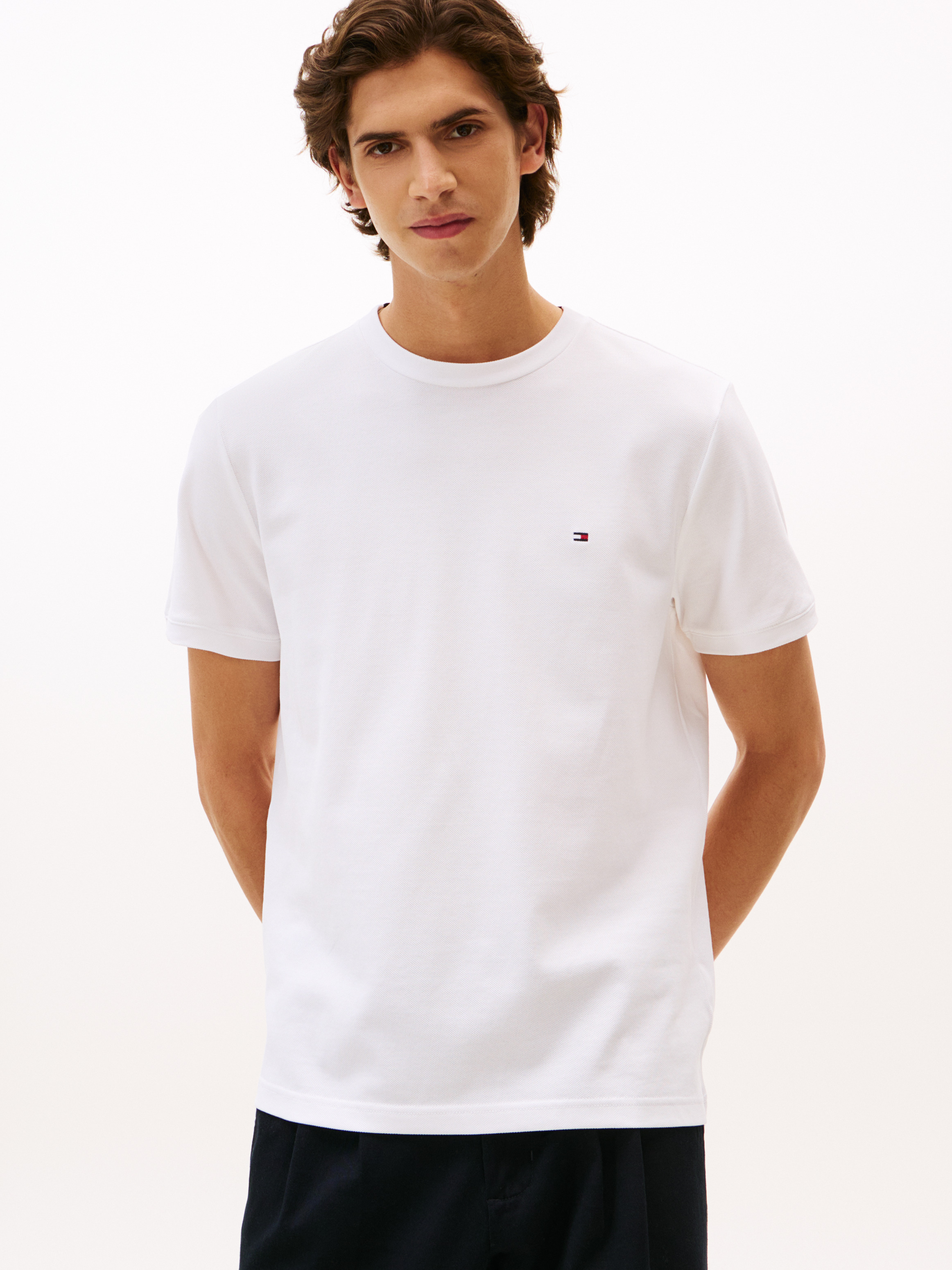 Crew Neck Pique T-Shirt