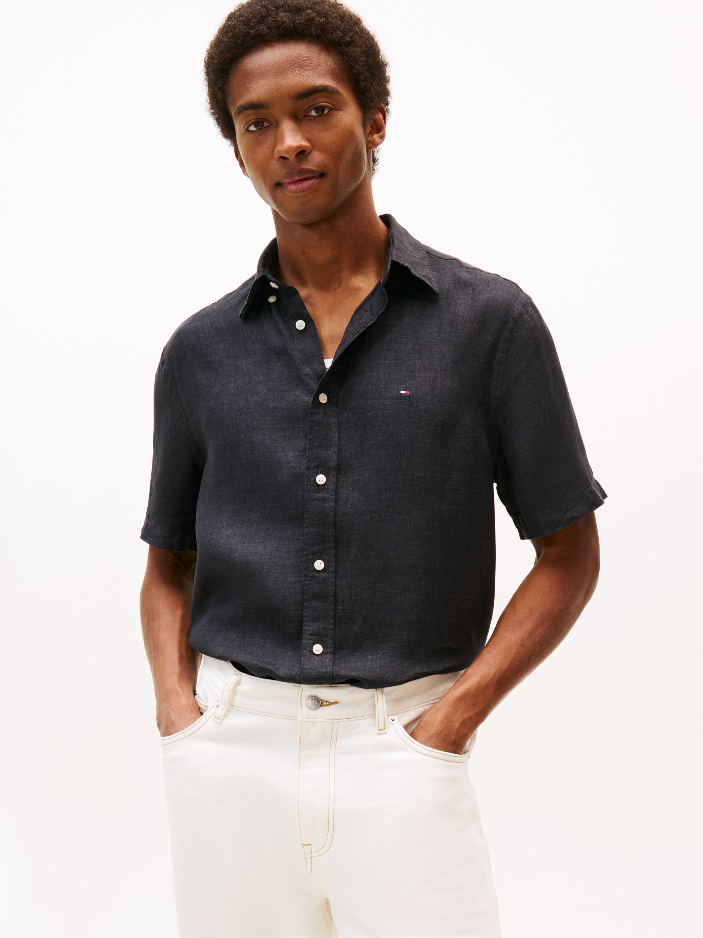 Pigment Dyed Linen Shirt