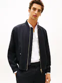 Pure Wool Relaxed Bomber Jacket