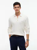 Cable Knit Polo Jumper