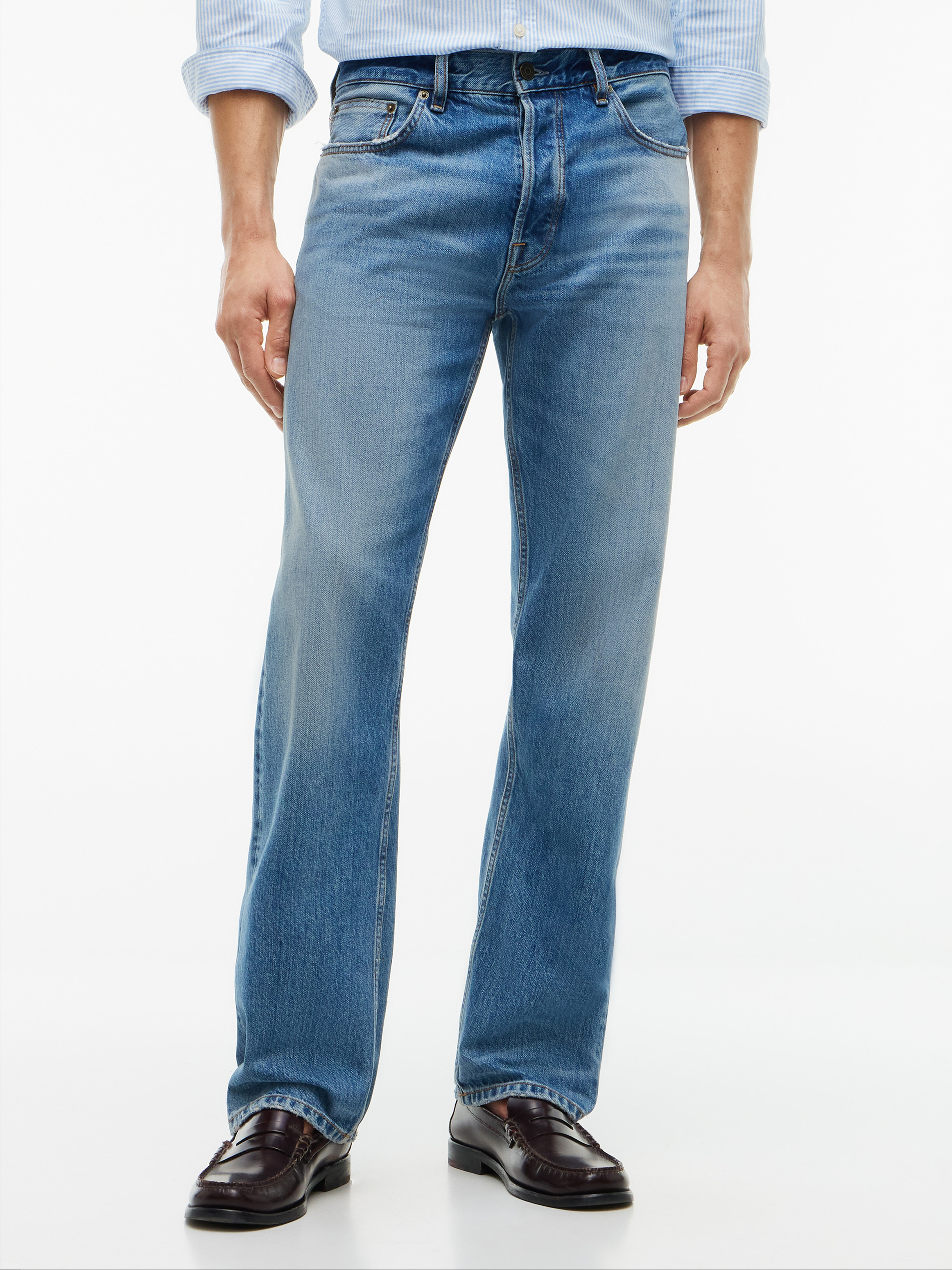 Dover Whiskered Selvedge Regular Straight Leg Jeans