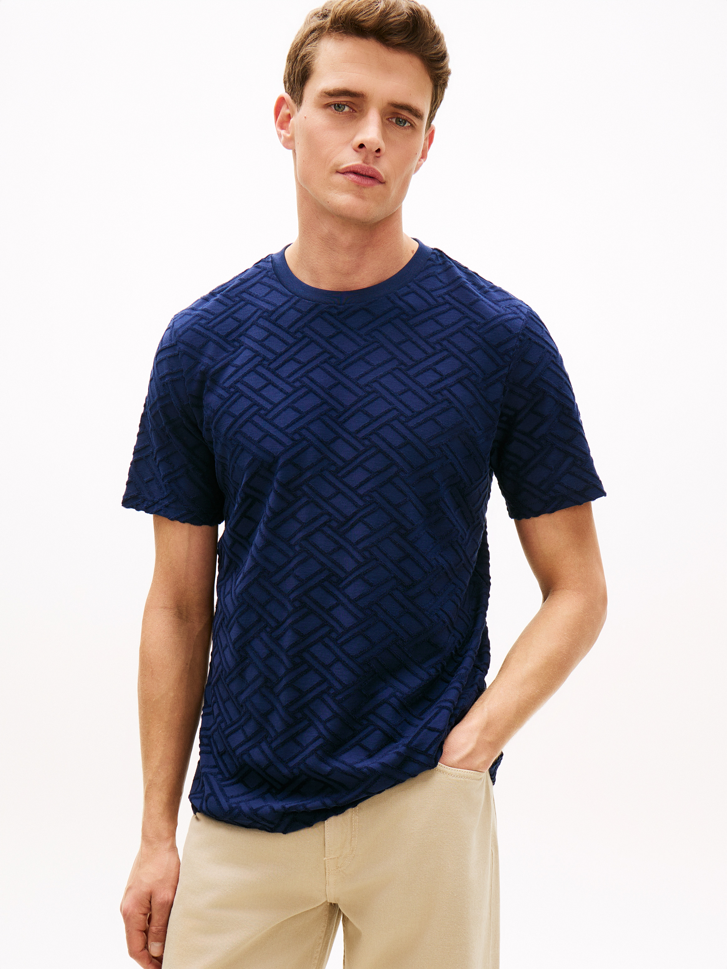 Cotton Jacquard Flag Tee