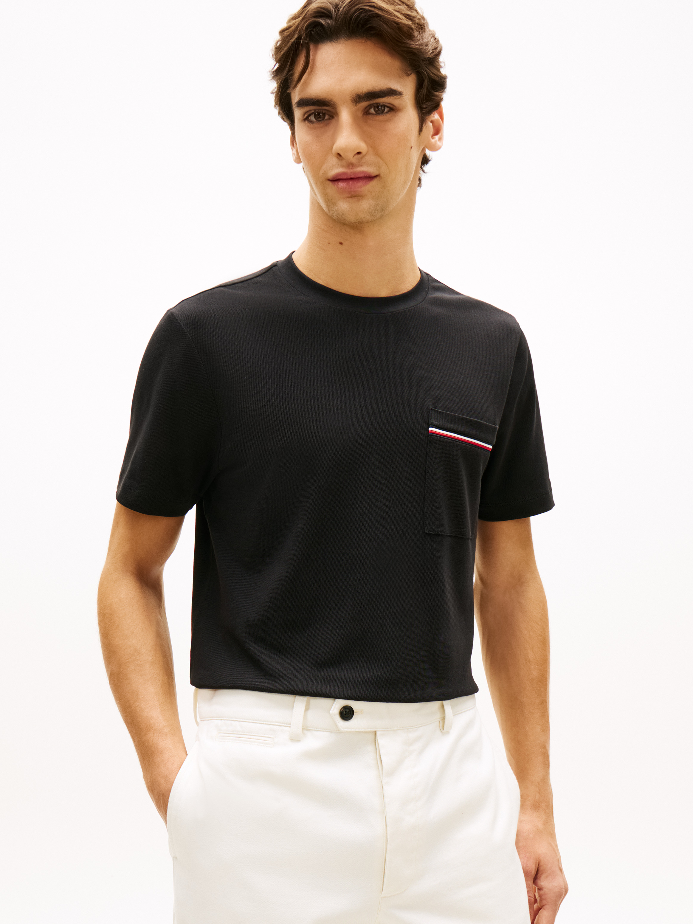 Global Stripe Pocket Pique Jersey T-Shirt