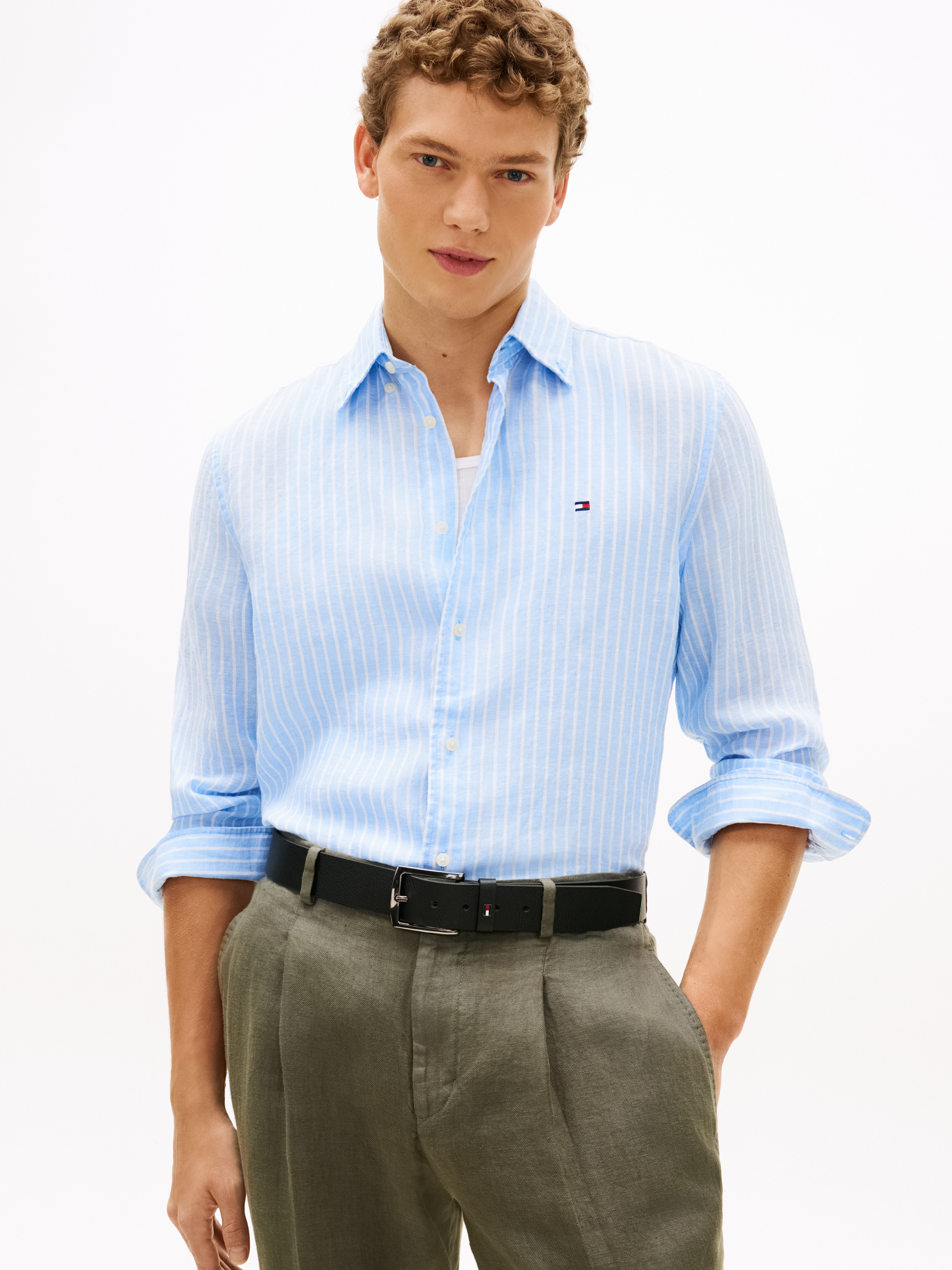 Regular Fit Bengal Stripe Pure Linen Shirt
