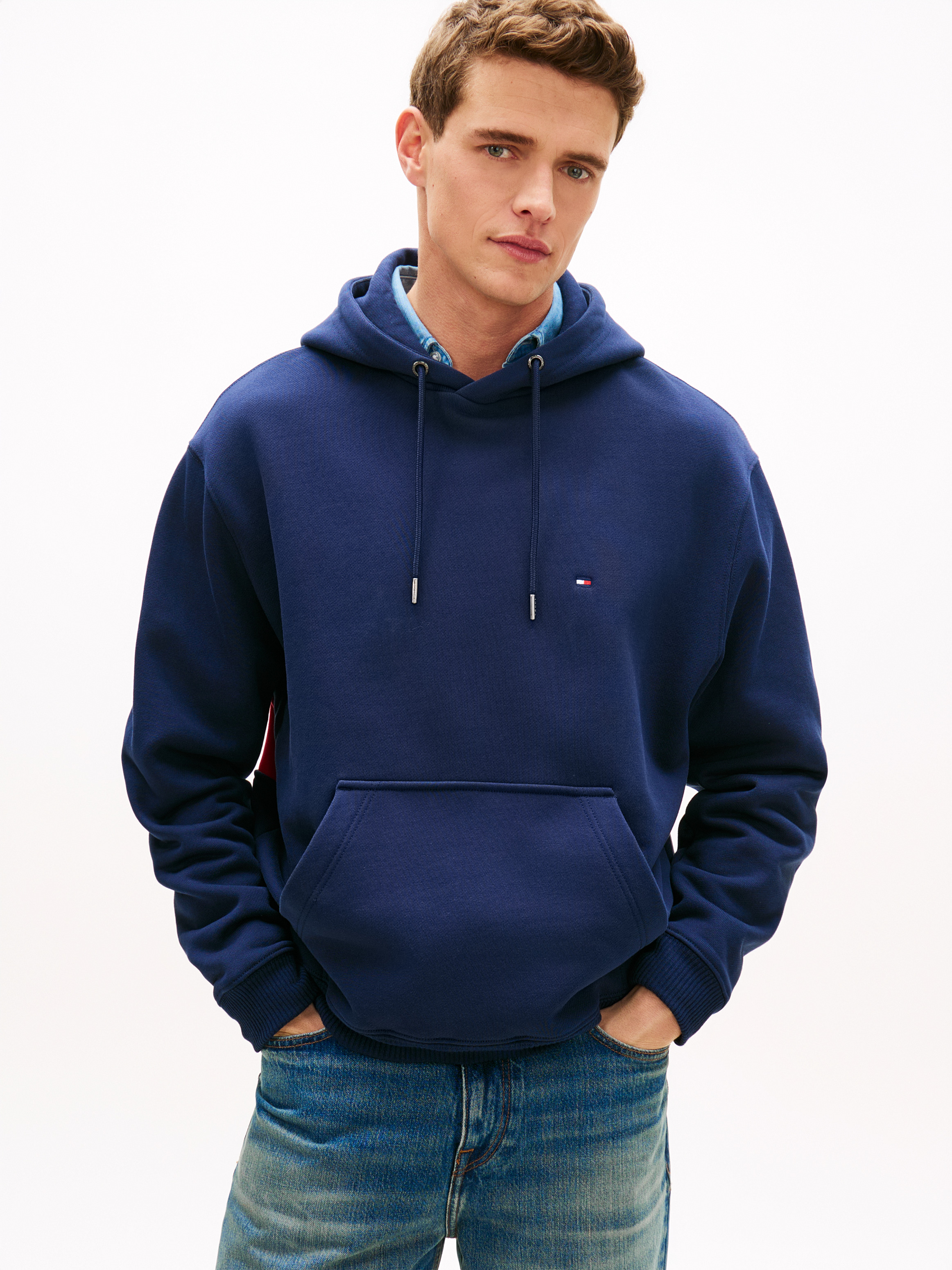 Relaxed Back Flag Terry Hoodie