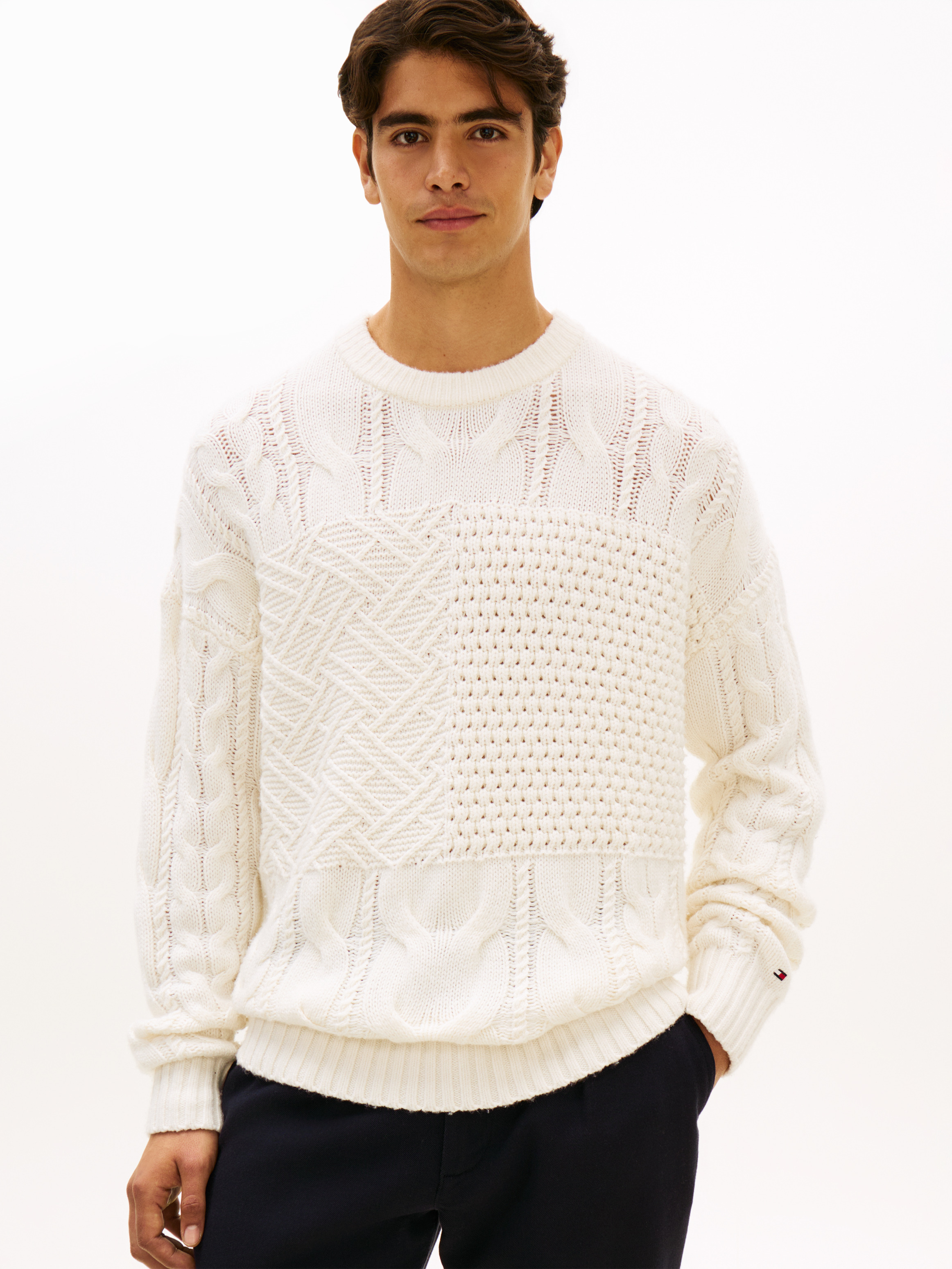 Wool Blend Flag Knit Jumper