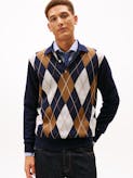 Argyle Rugby Collar Jumper