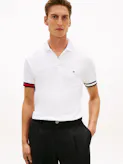 Slim Fit Interlock Knit Tipped Polo Shirt