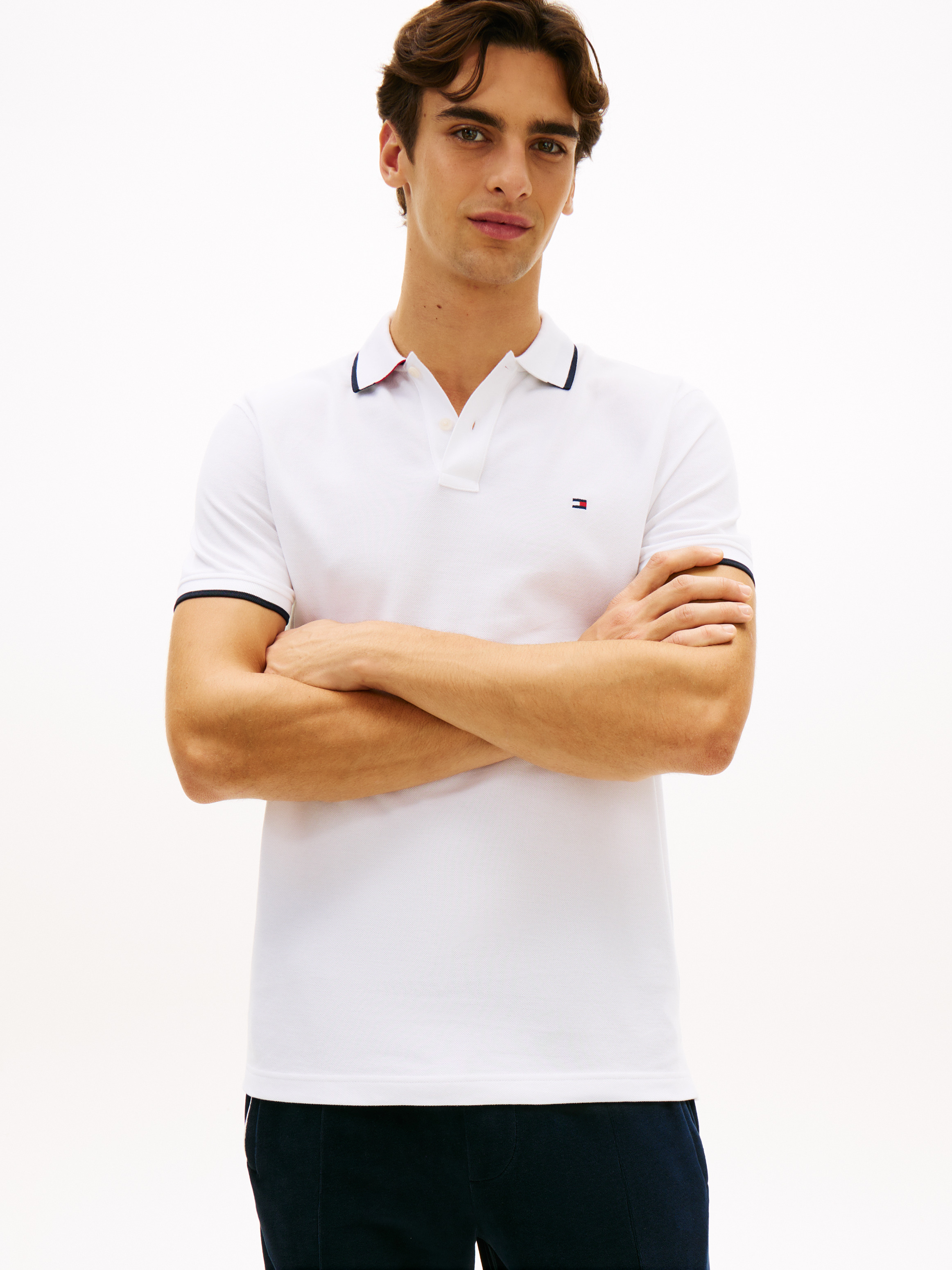 Regular Fit Tipped Pique Polo Shirt