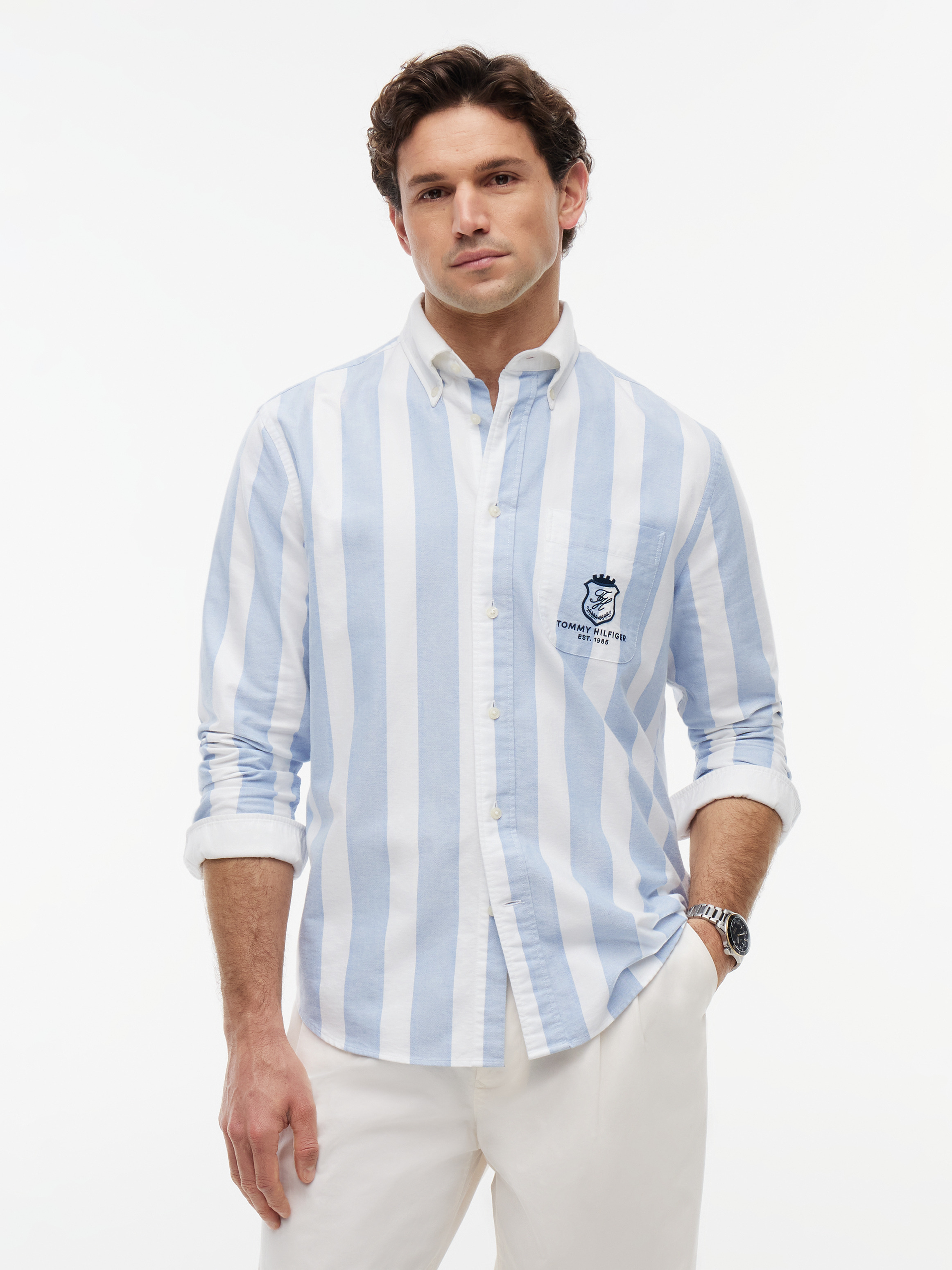 Classic Fit Crest Embroidery Oxford Shirt