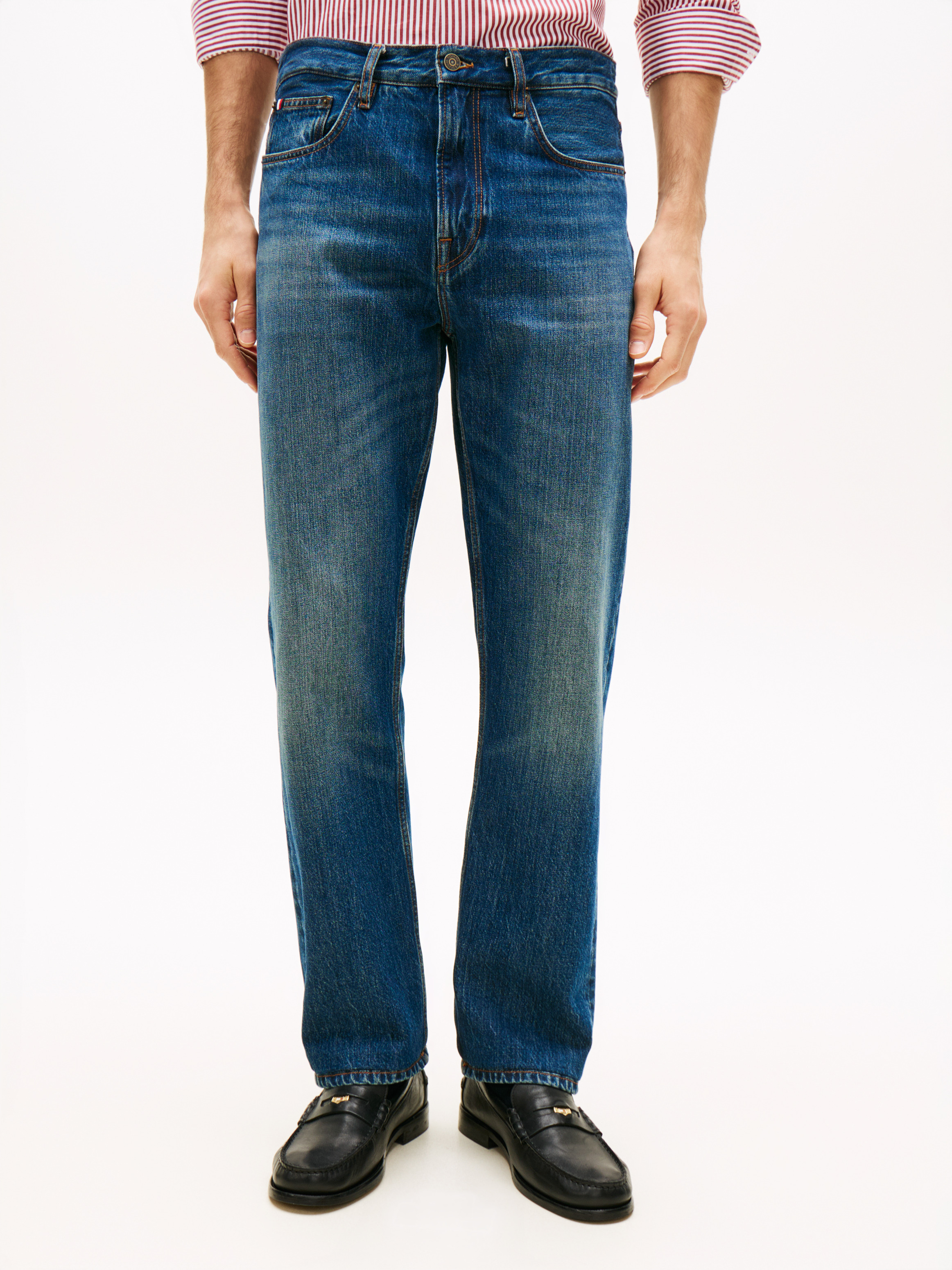 Dover Whiskered Regular Straight Leg Jeans