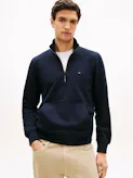Flag Embroidery Terry Quarter-Zip Jumper