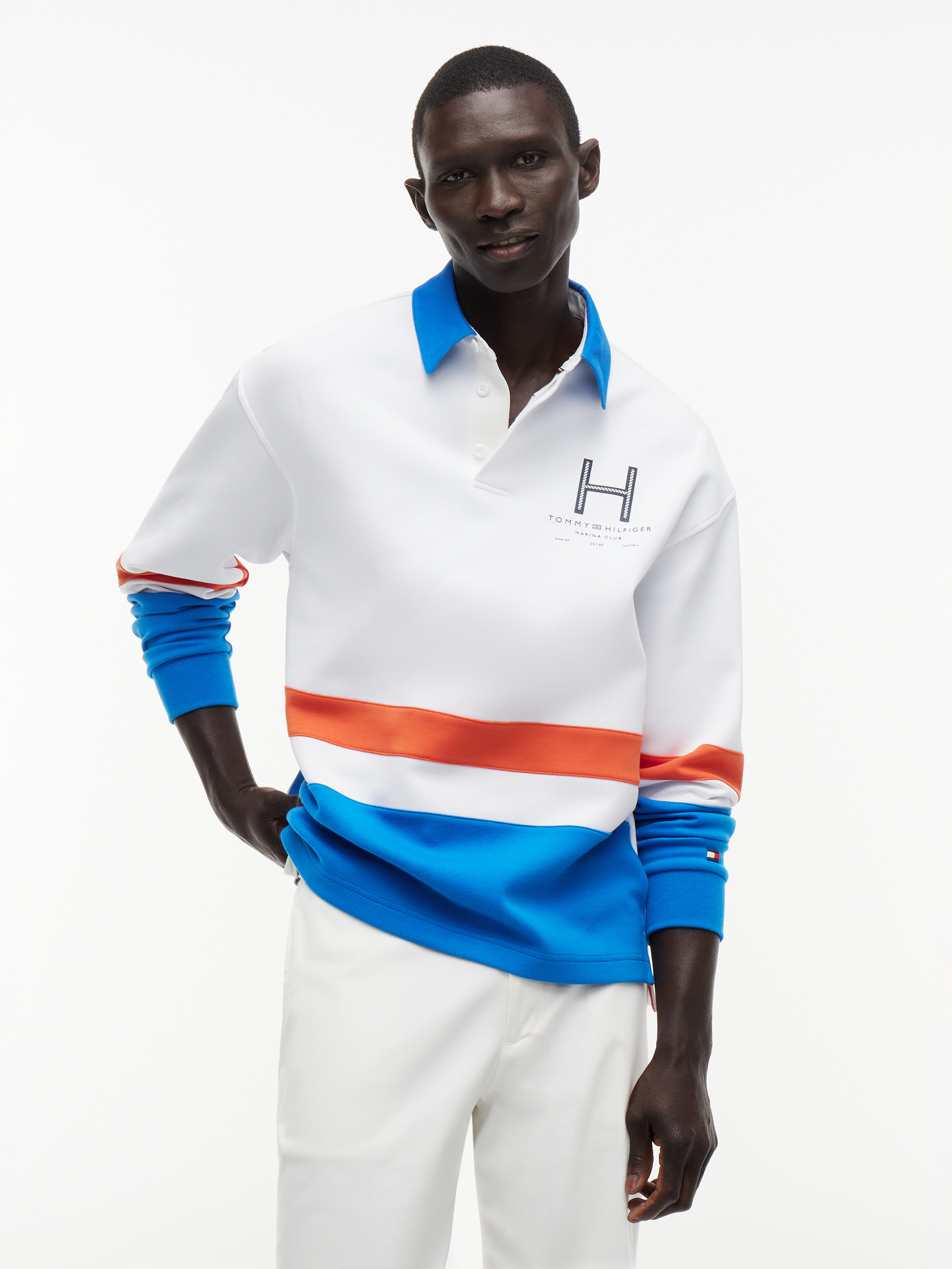 Relaxed Fit Colour-Blocked Rugby Shirt