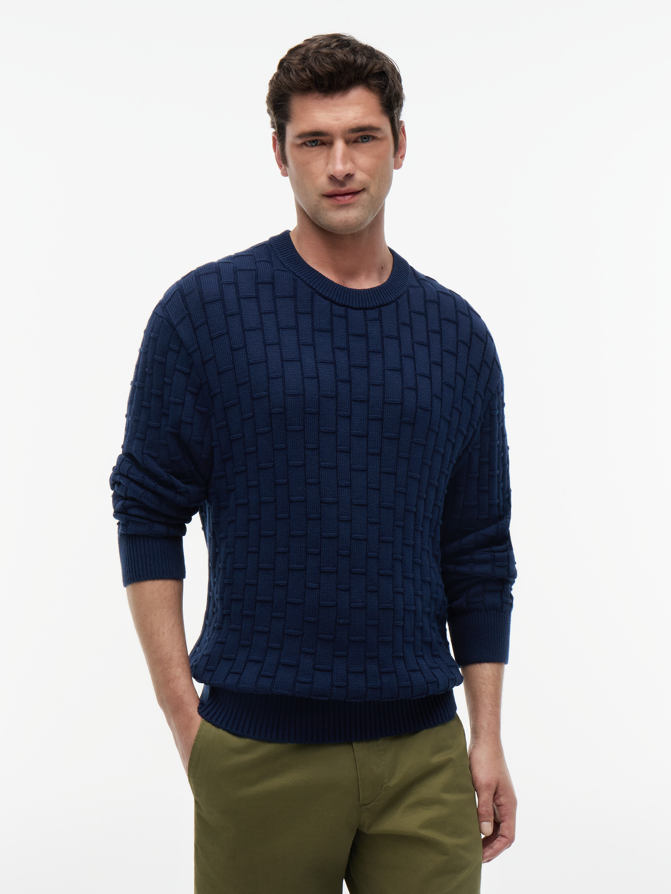 Mixed Cable Knit Relaxed Jumper