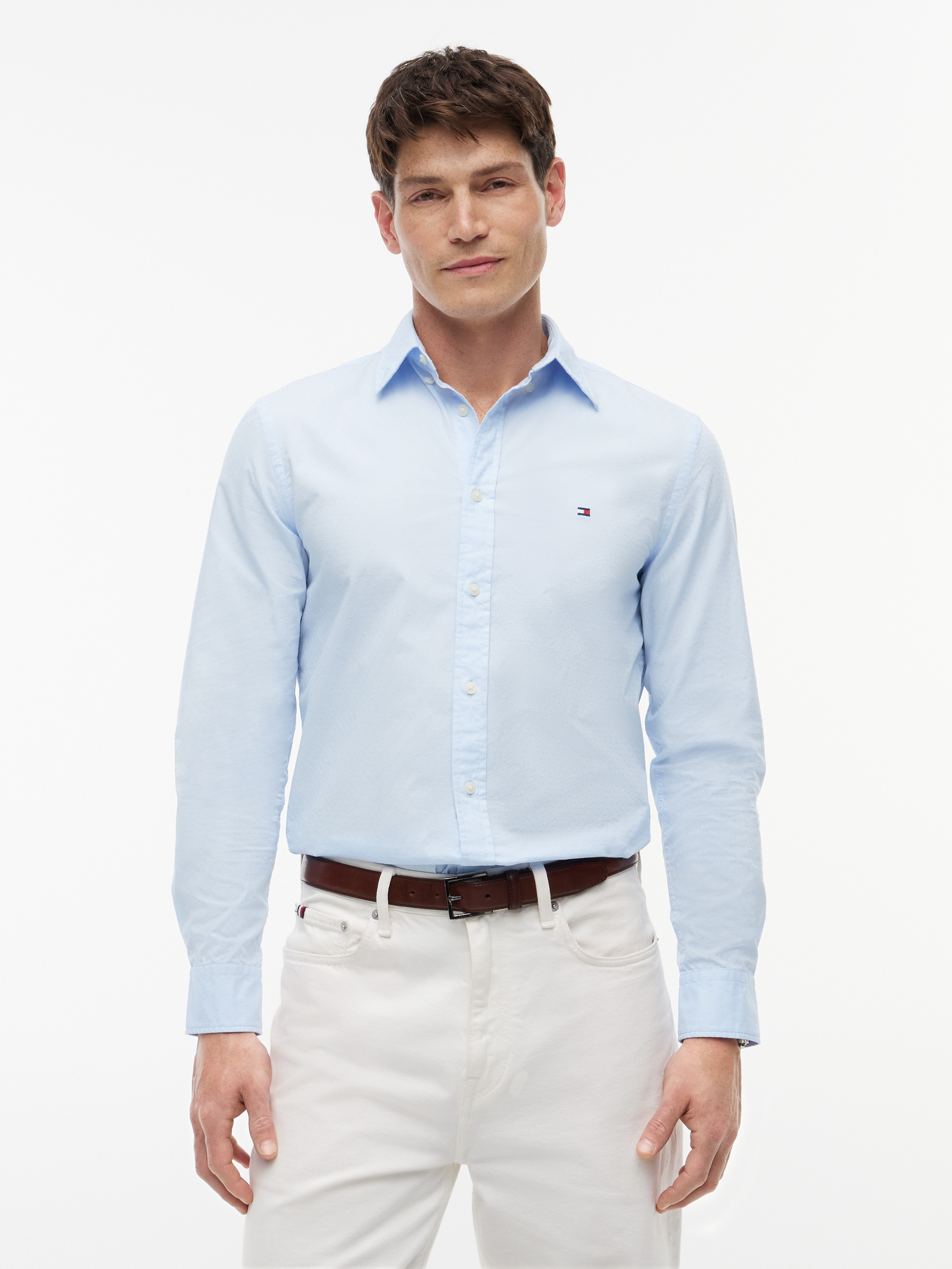 Slim Cotton Dobby Shirt
