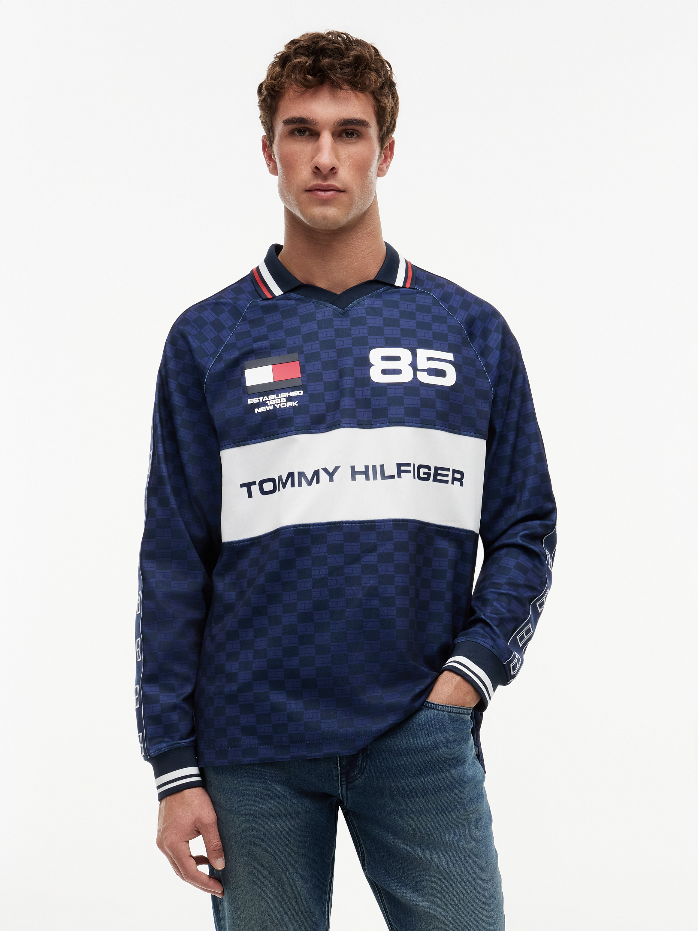 Long Sleeve Pique Rugby Polo