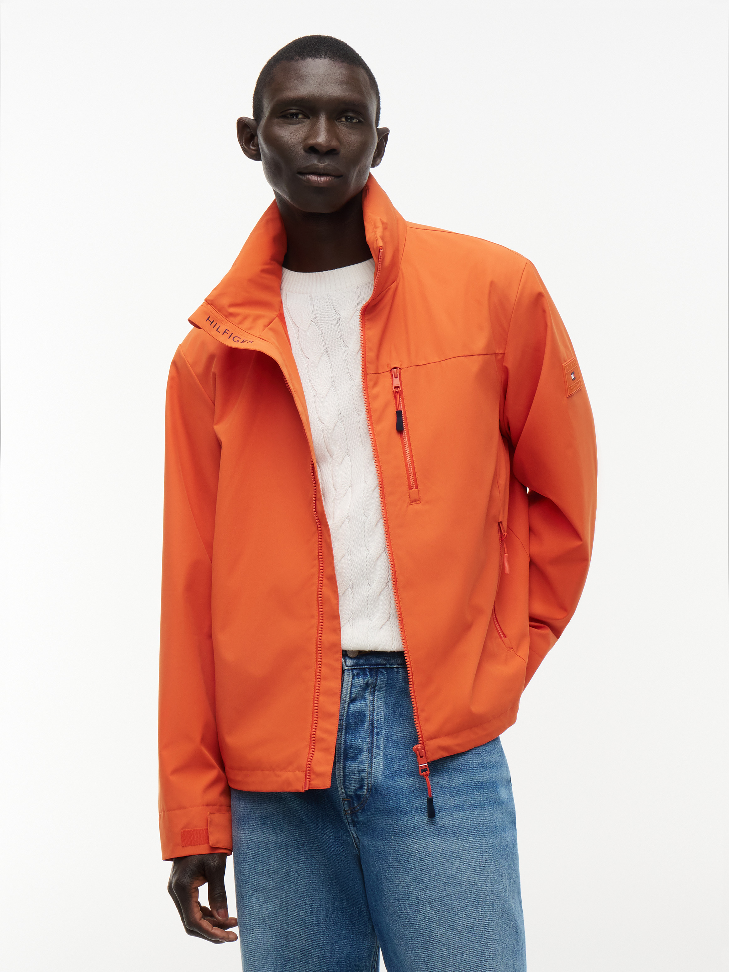 Logo Collar Zip-Thru Jacket