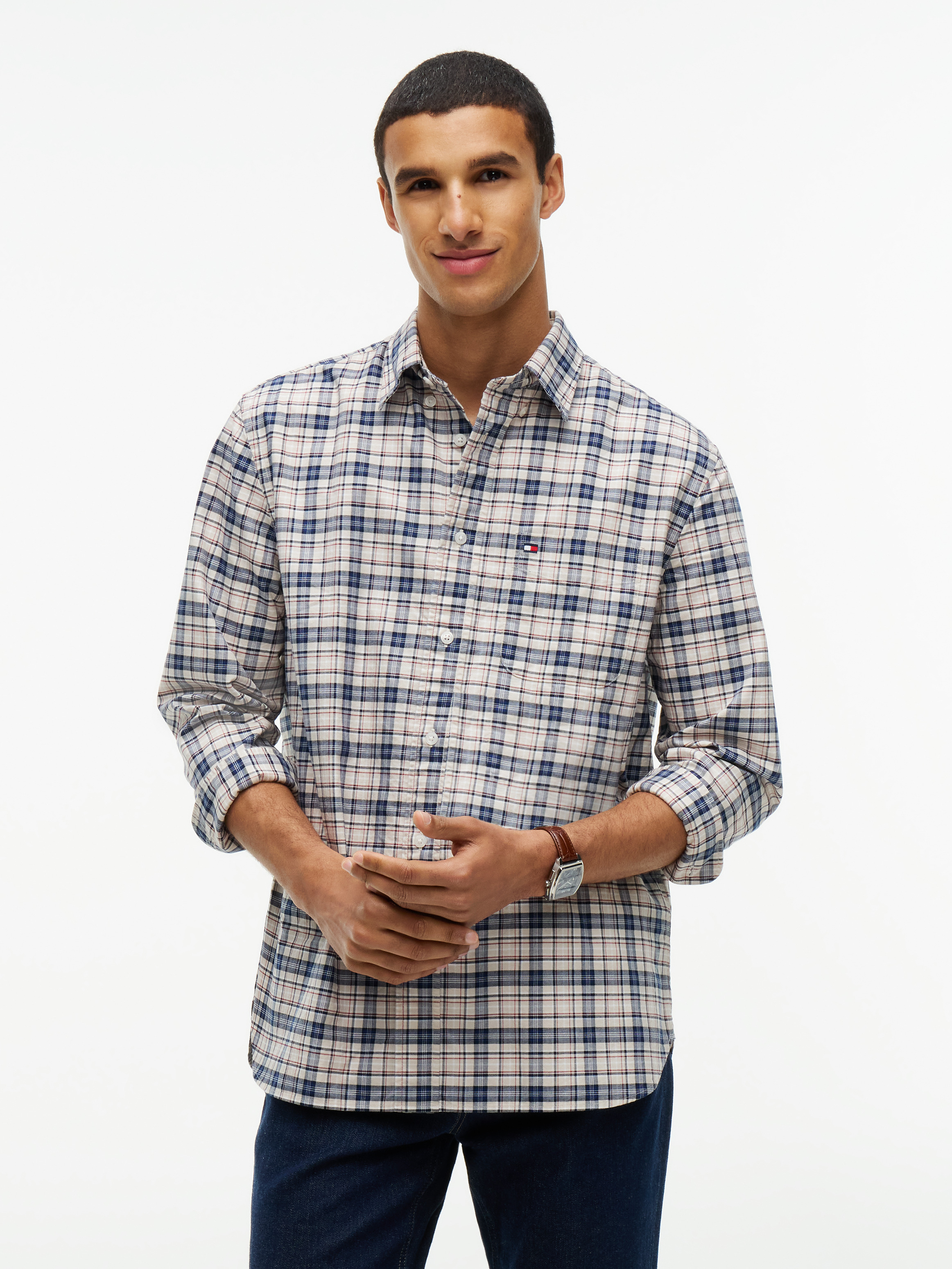 Relaxed Fit Tartan Check Oxford Shirt