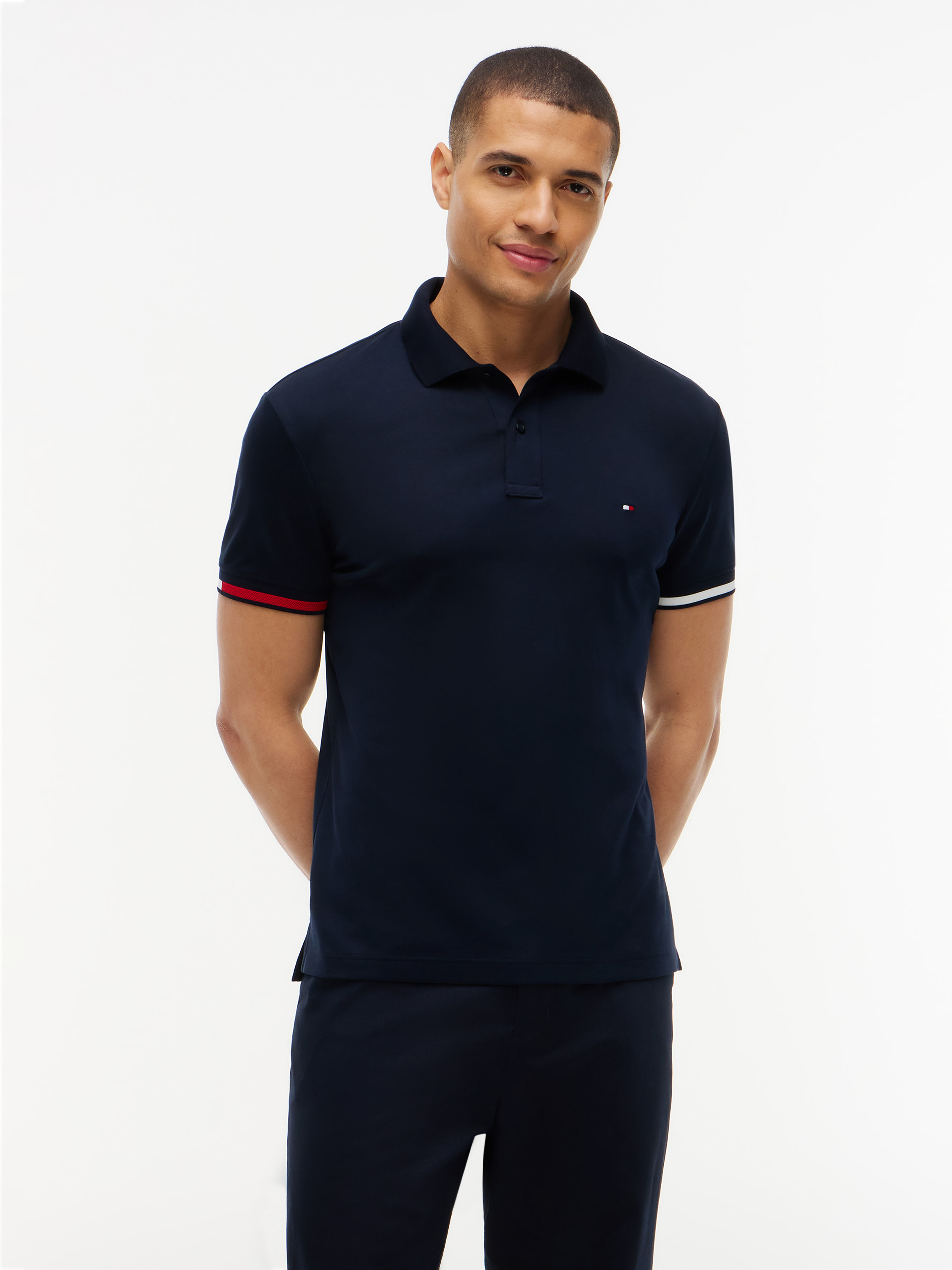 Slim Fit Fluid Cotton Interlock Polo Shirt