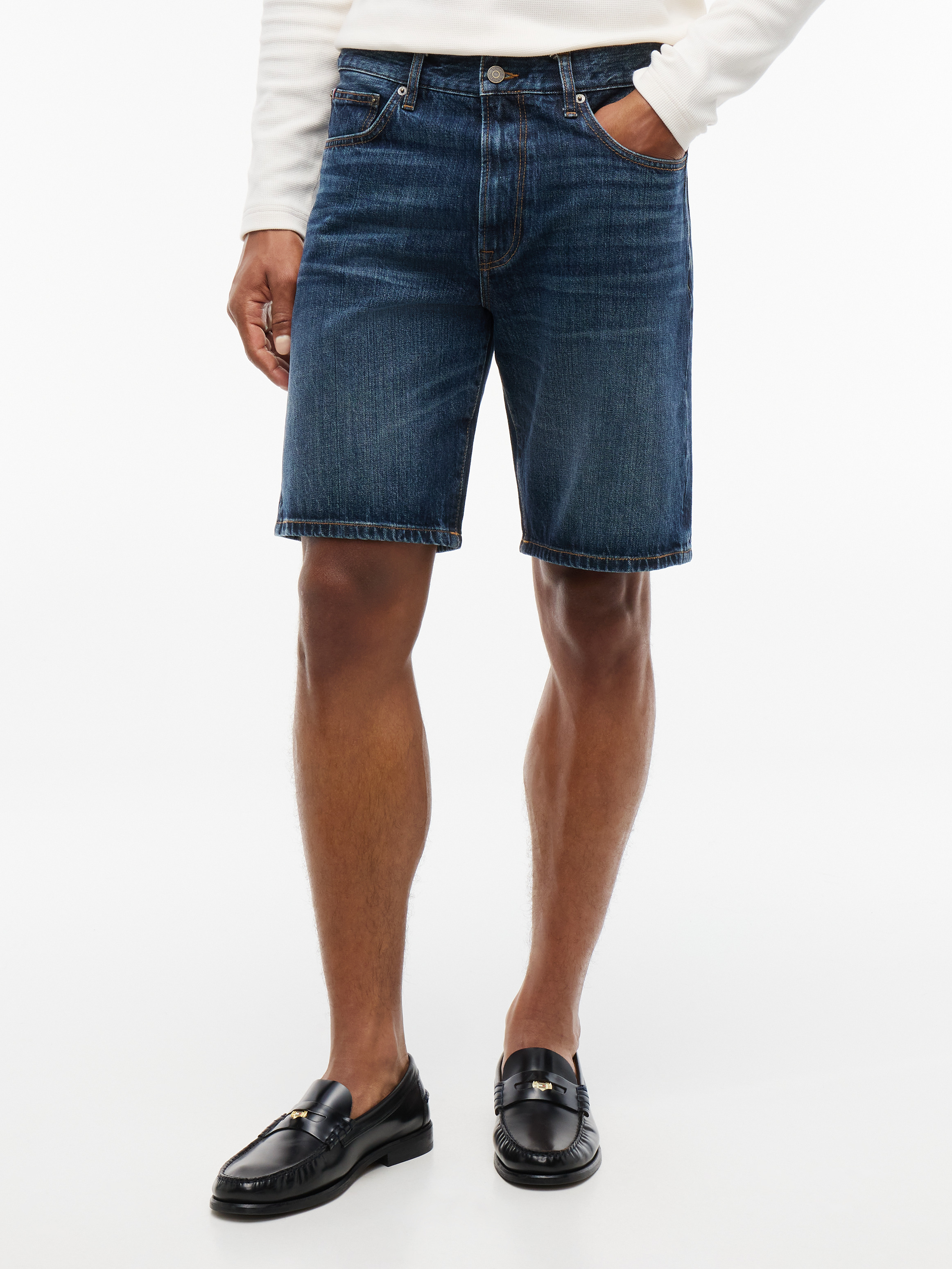 Dover Regular Straight Whiskered Denim Shorts