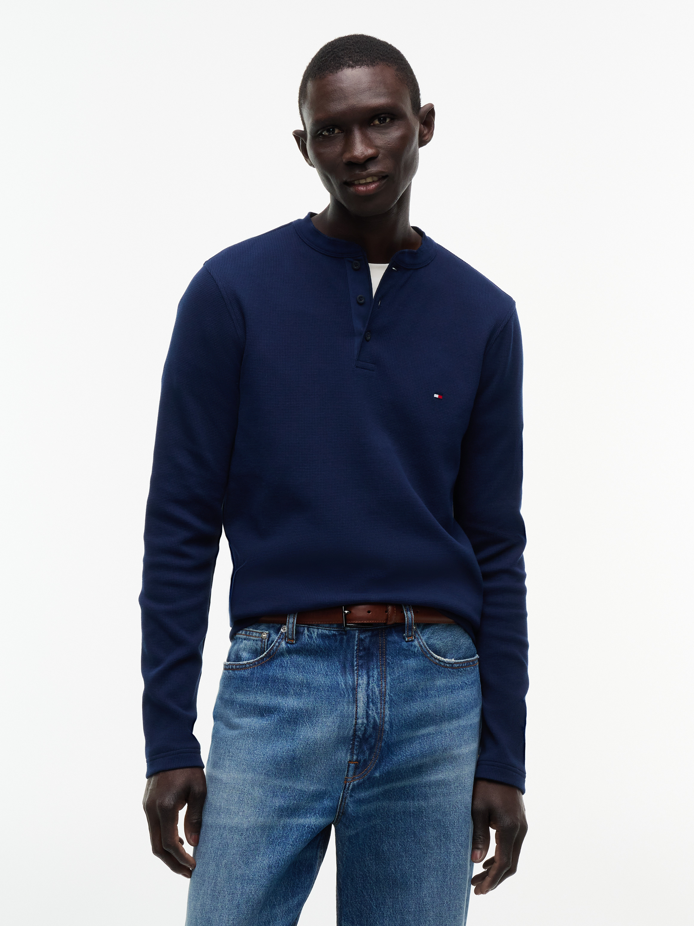 Slim Long Sleeve Henley T-Shirt