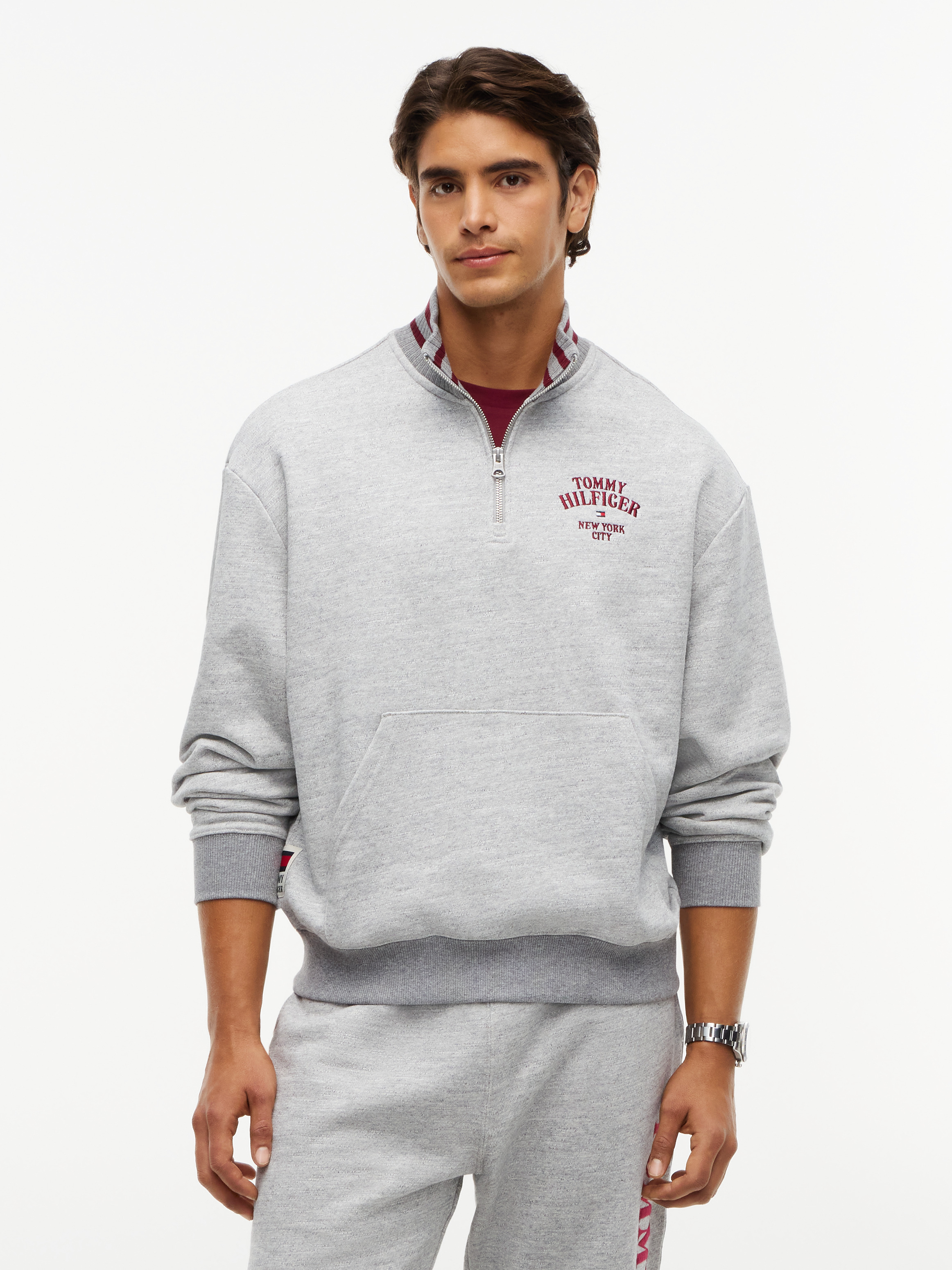 Varsity Relaxed Quarter-Zip Sweatshirt
