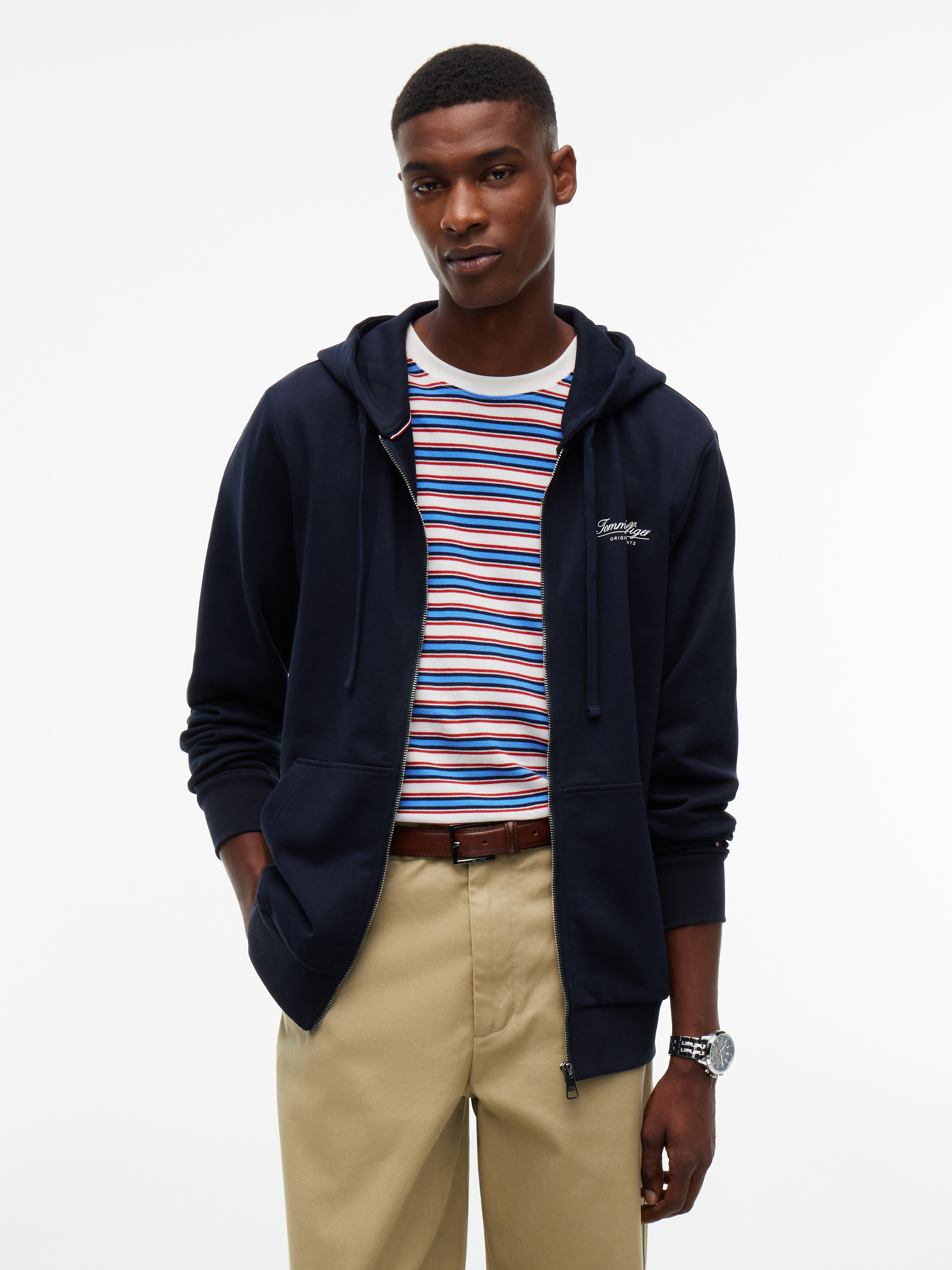 Logo Terry Zip-Thru Hoodie