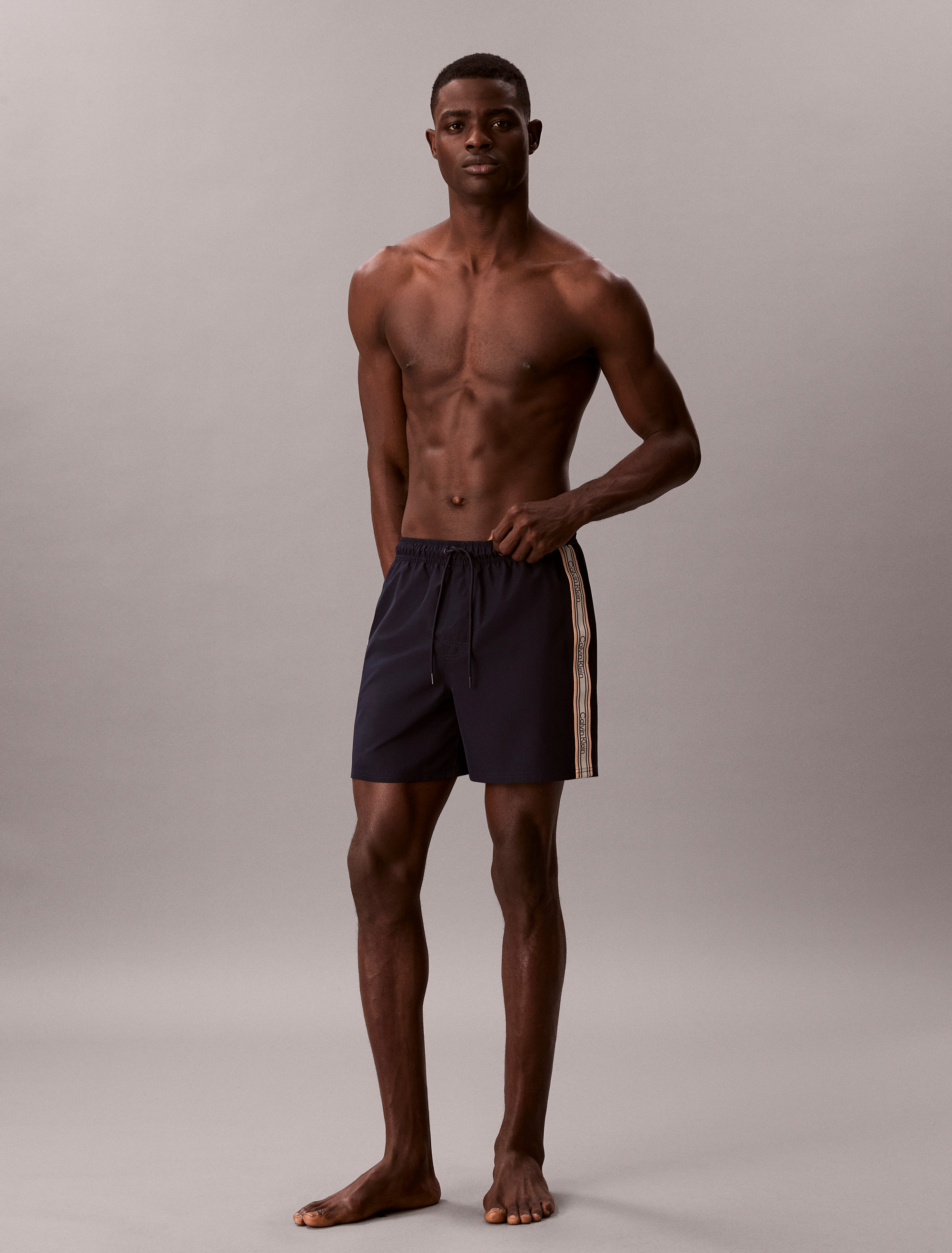 CK Icon Medium Drawstring Swim Shorts