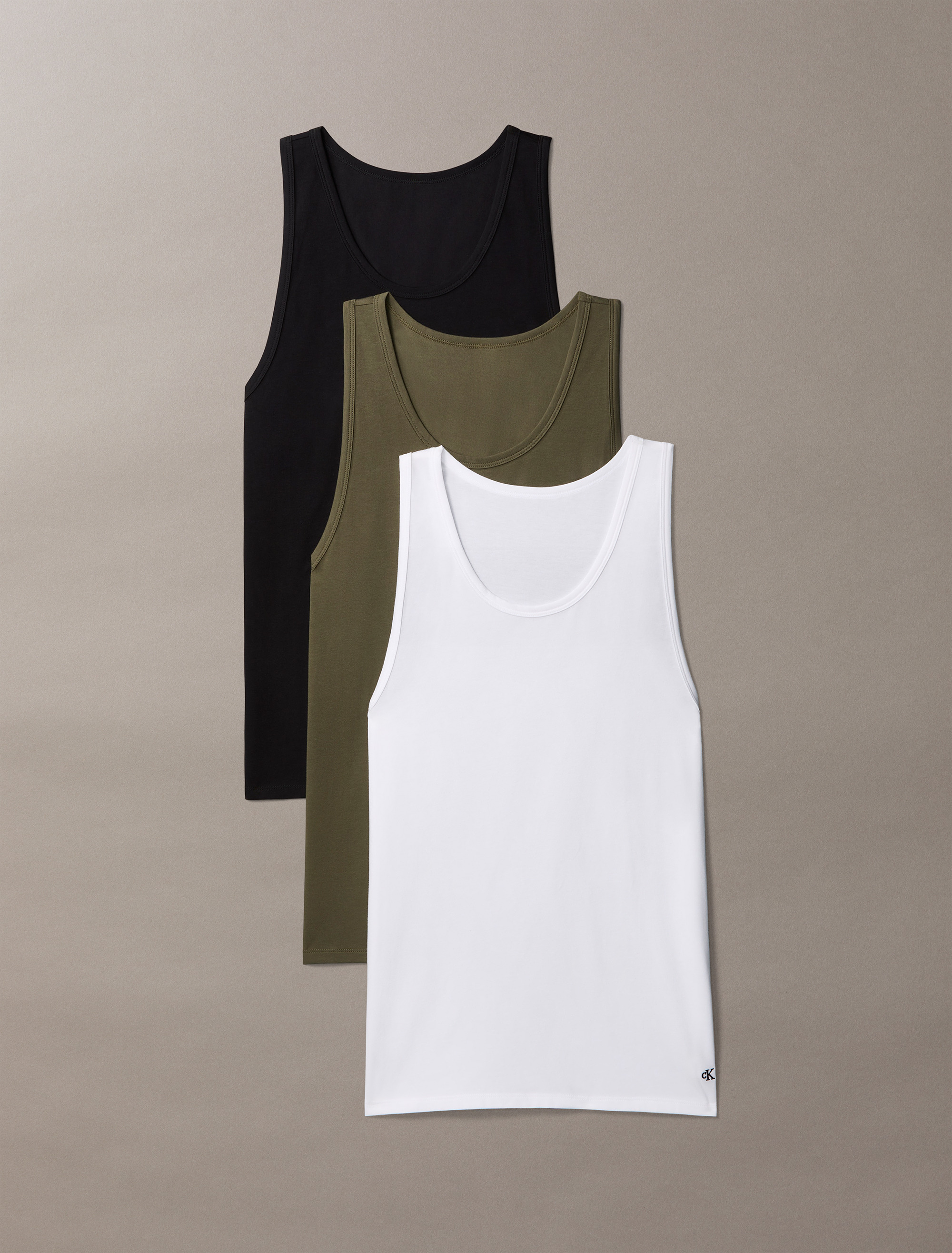 Cotton Stretch Blend 3-Pack Tank Tops