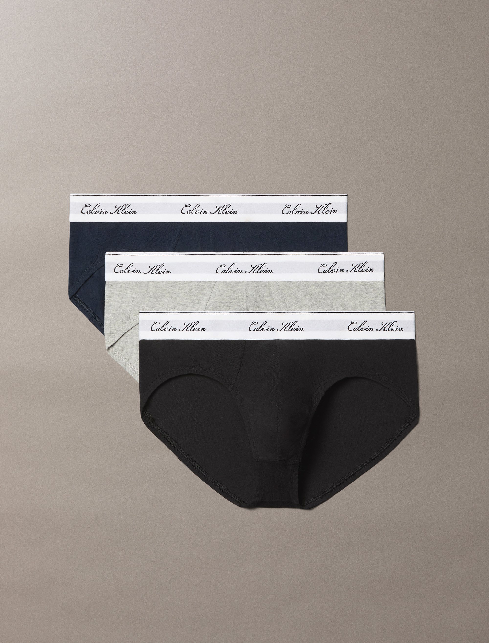 Icon Cotton Stretch Script 3-Pack Hip Briefs