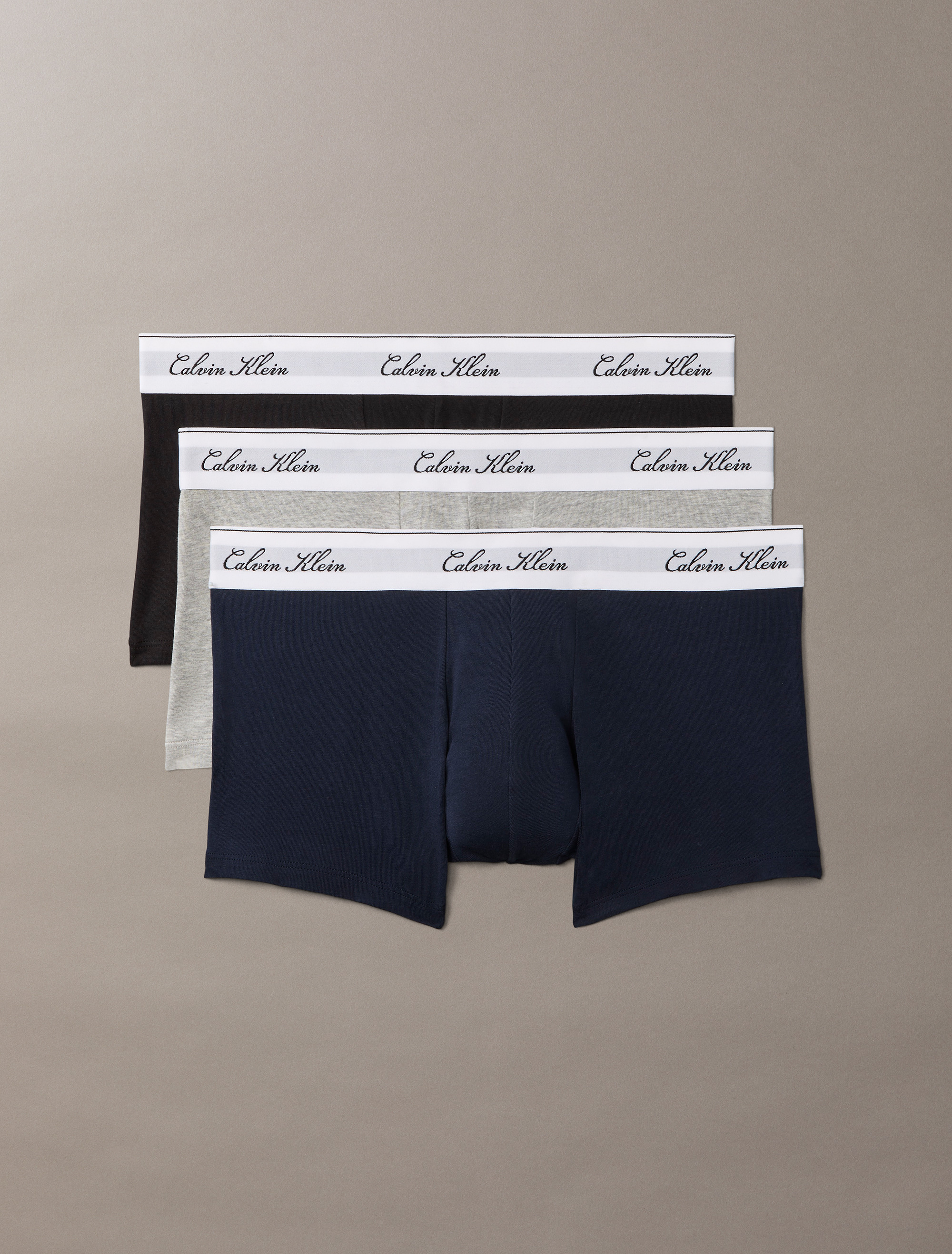 Icon Cotton Stretch Script 3-Pack Low Rise Trunks