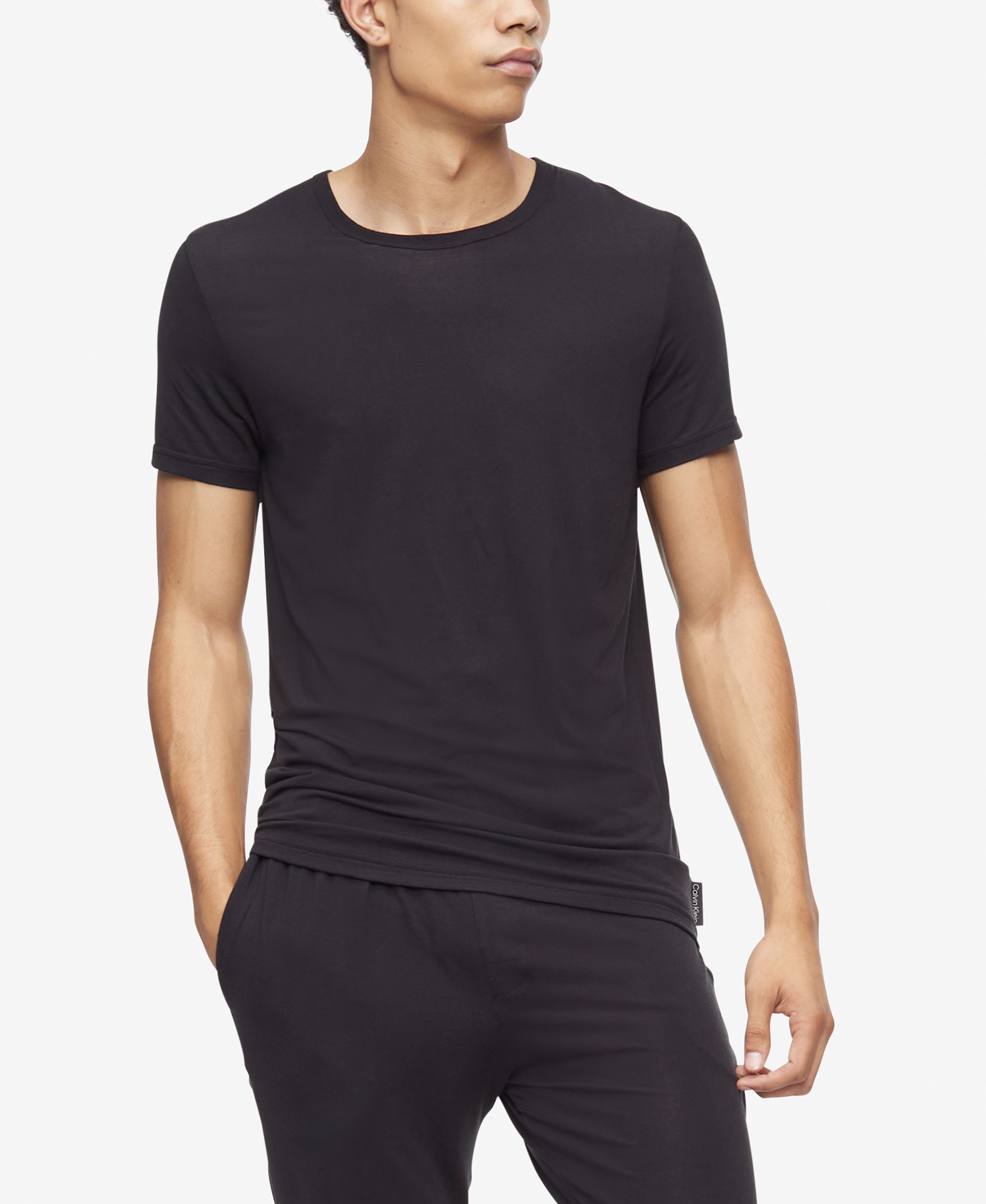 Calvin klein plain black t shirt sale