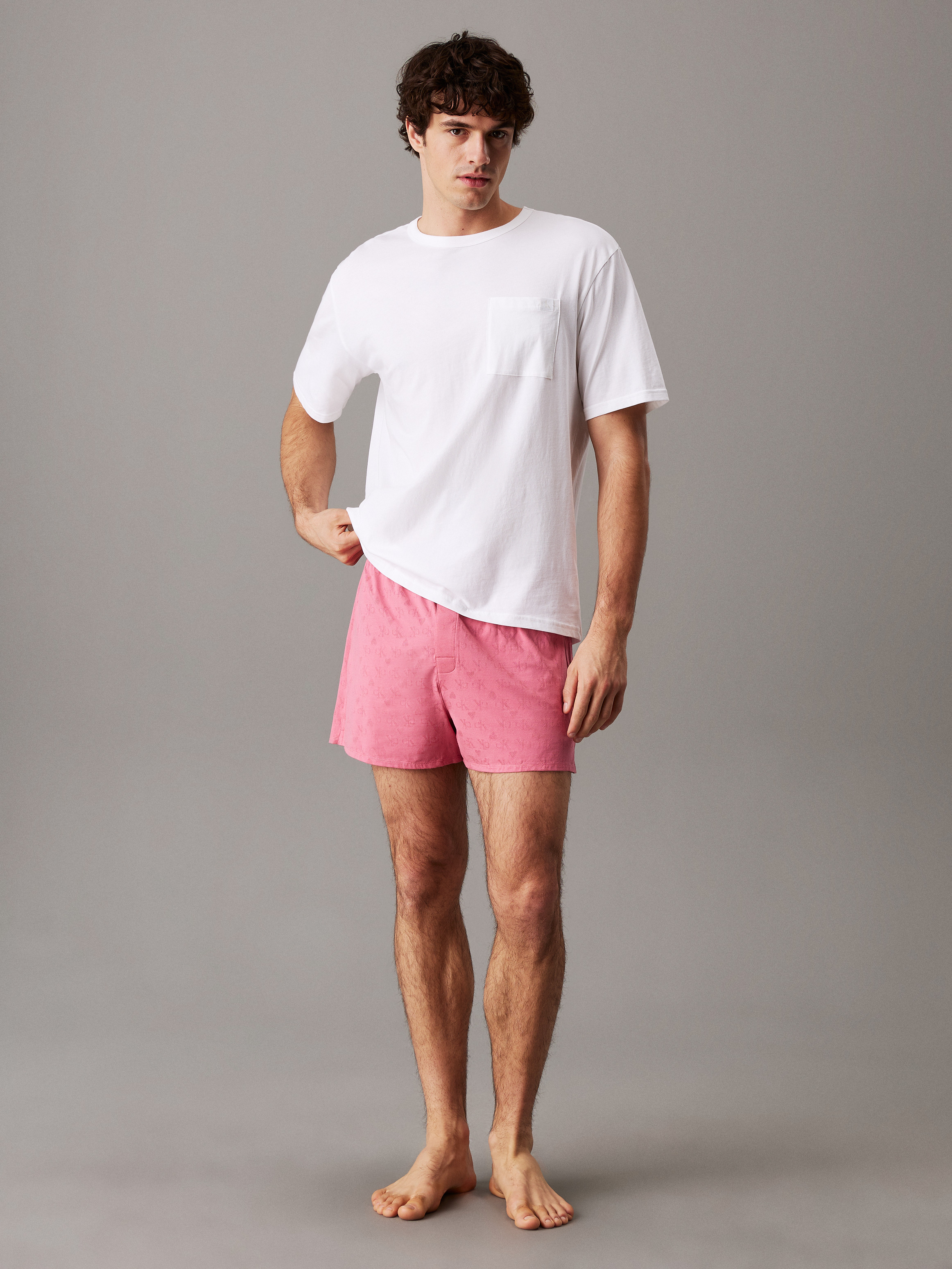 Pink calvin klein shorts hotsell