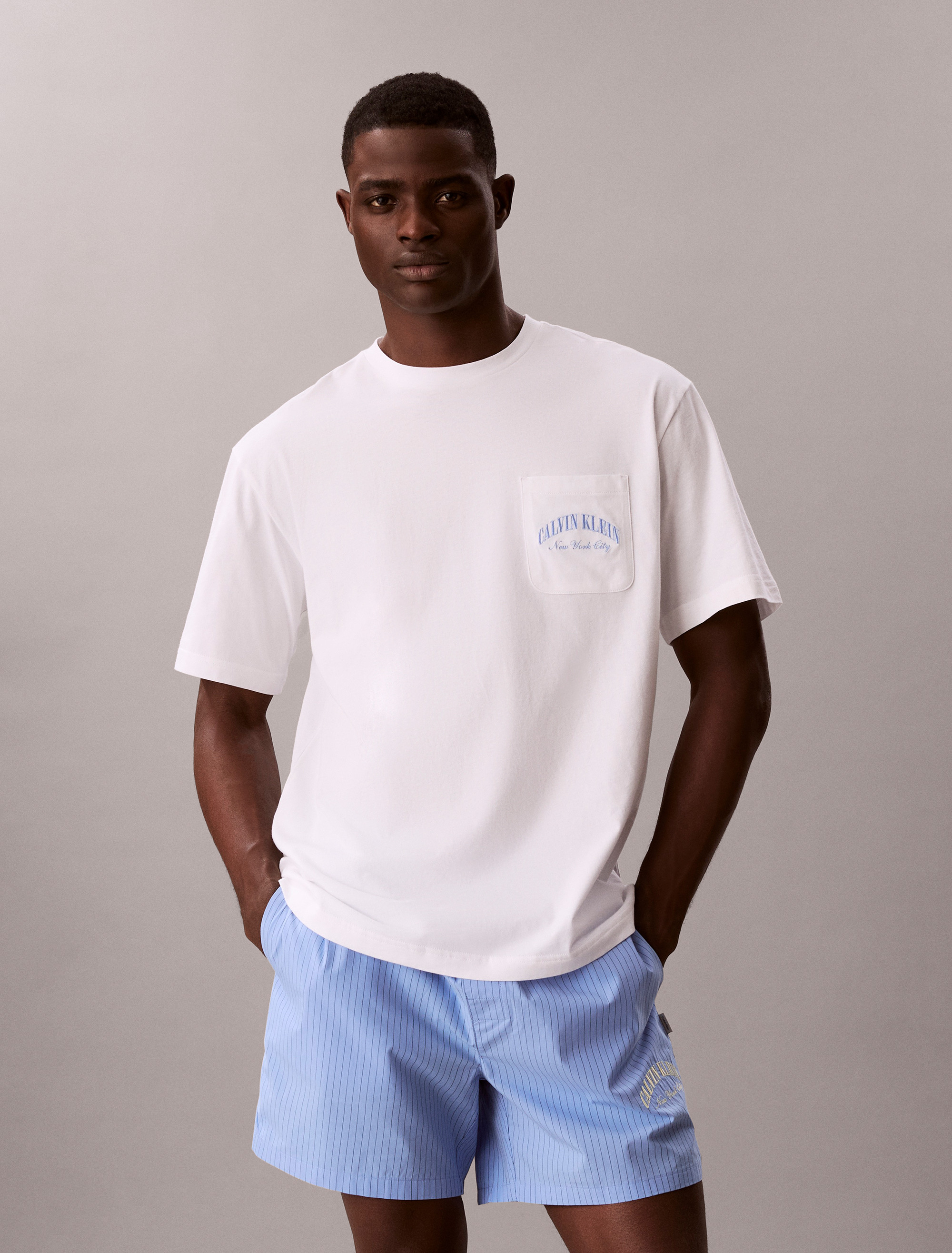 Cotton Poplin Graphic Sleep Tee and Shorts Set
