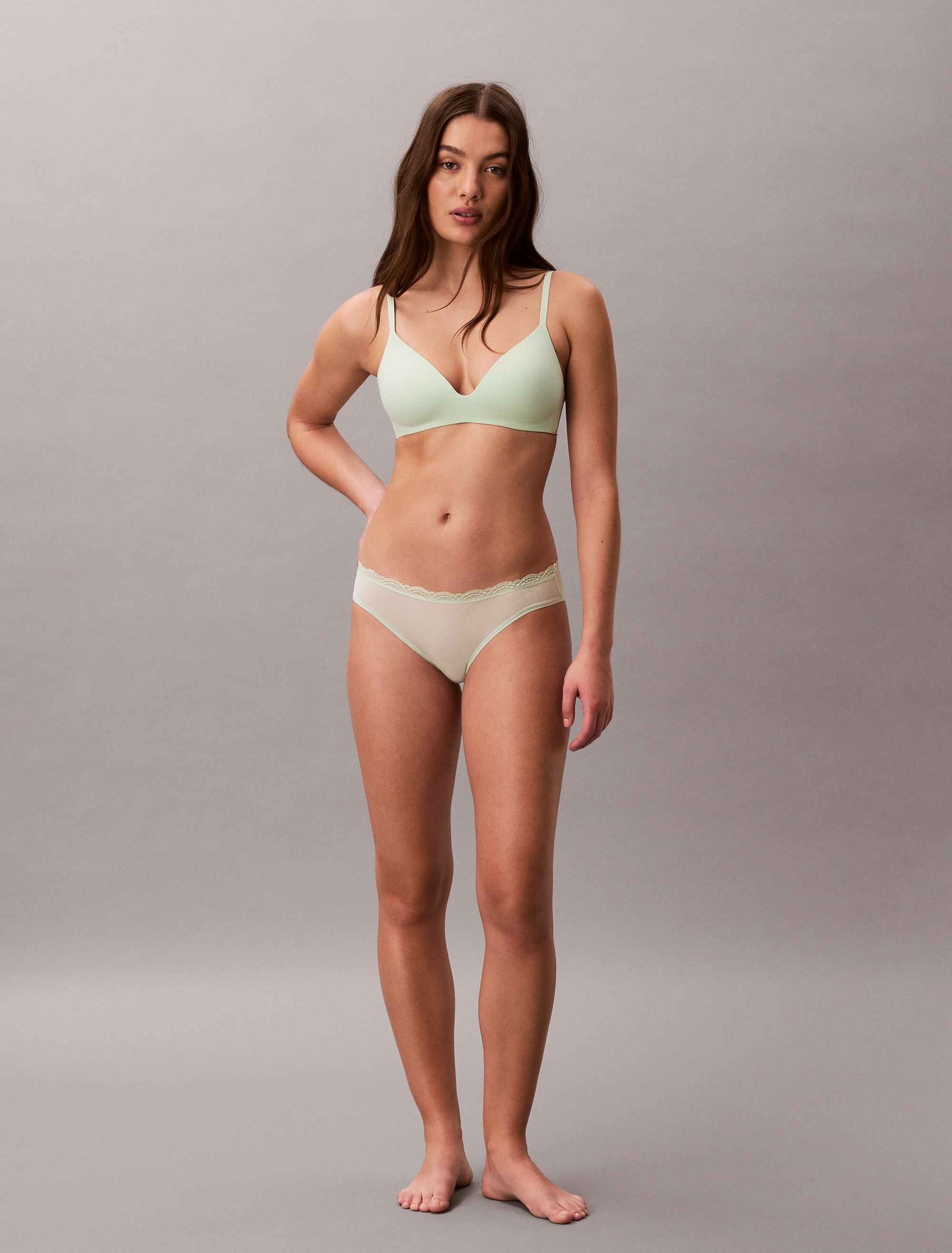 Microfibre Stretch with Lace Bikini Brief