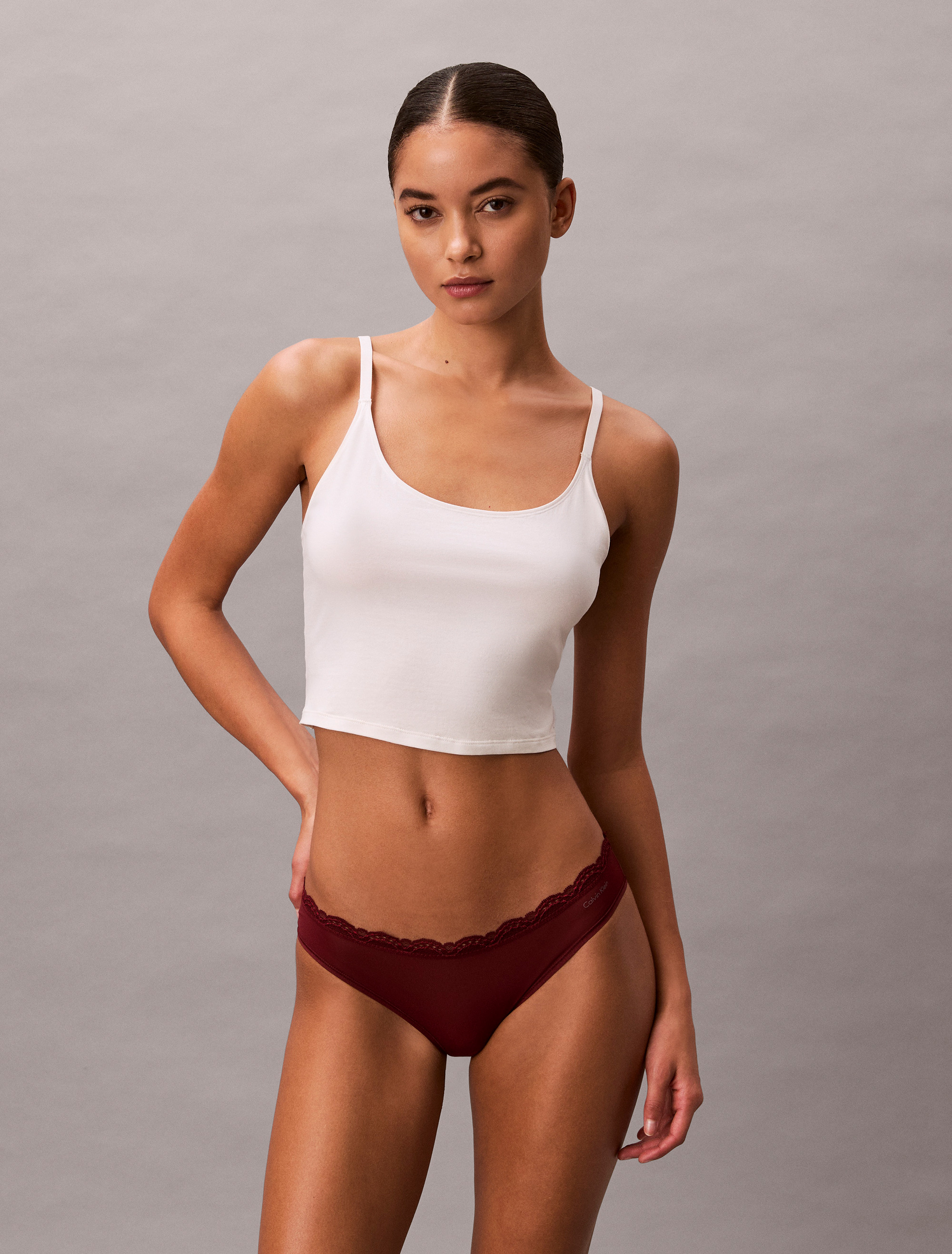 Microfibre Stretch with Lace Bikini Brief