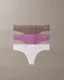 Micro Stretch with Lace 3 Pack Thongs
