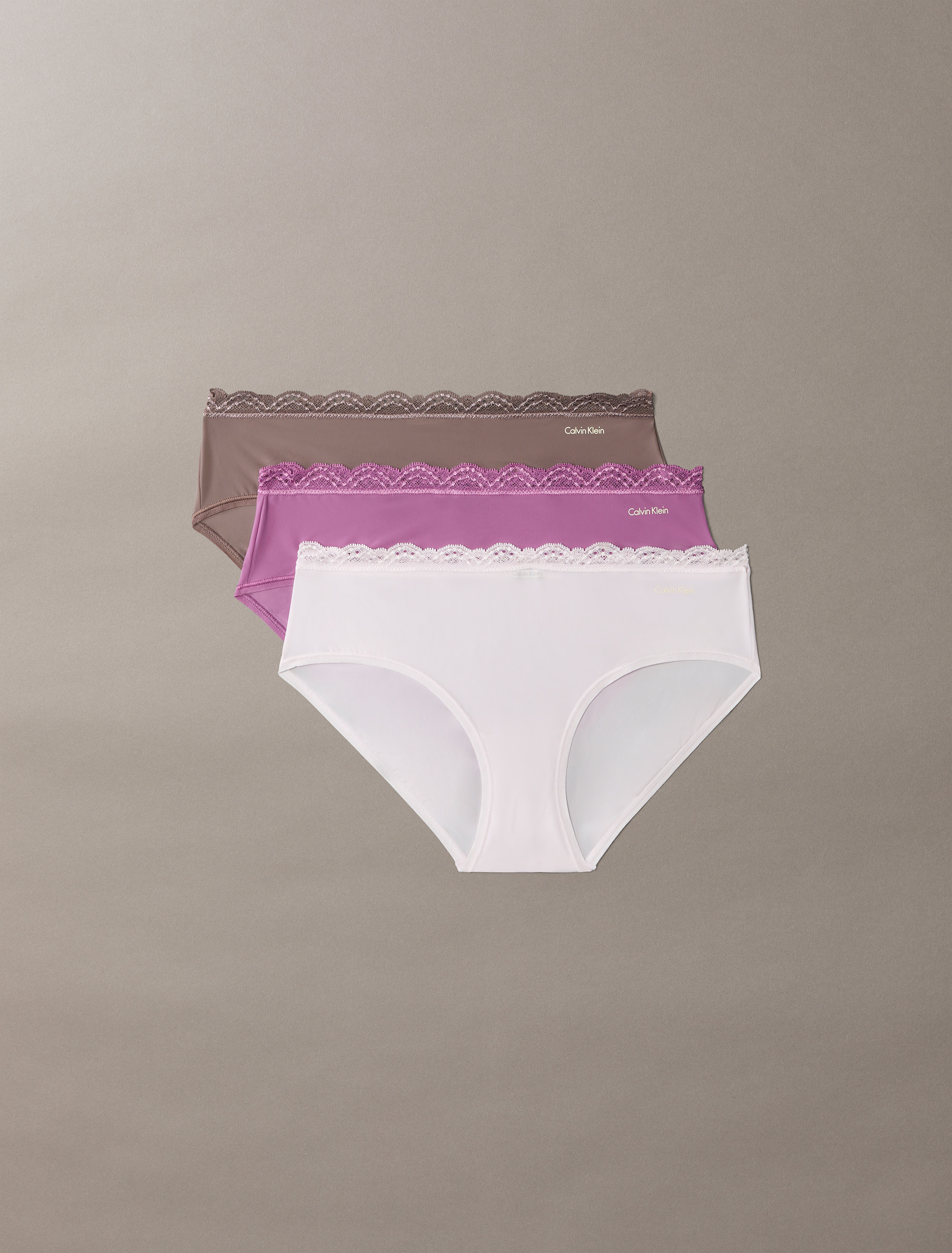 Micro Stretch with Lace 3 Pack Hipster Briefs