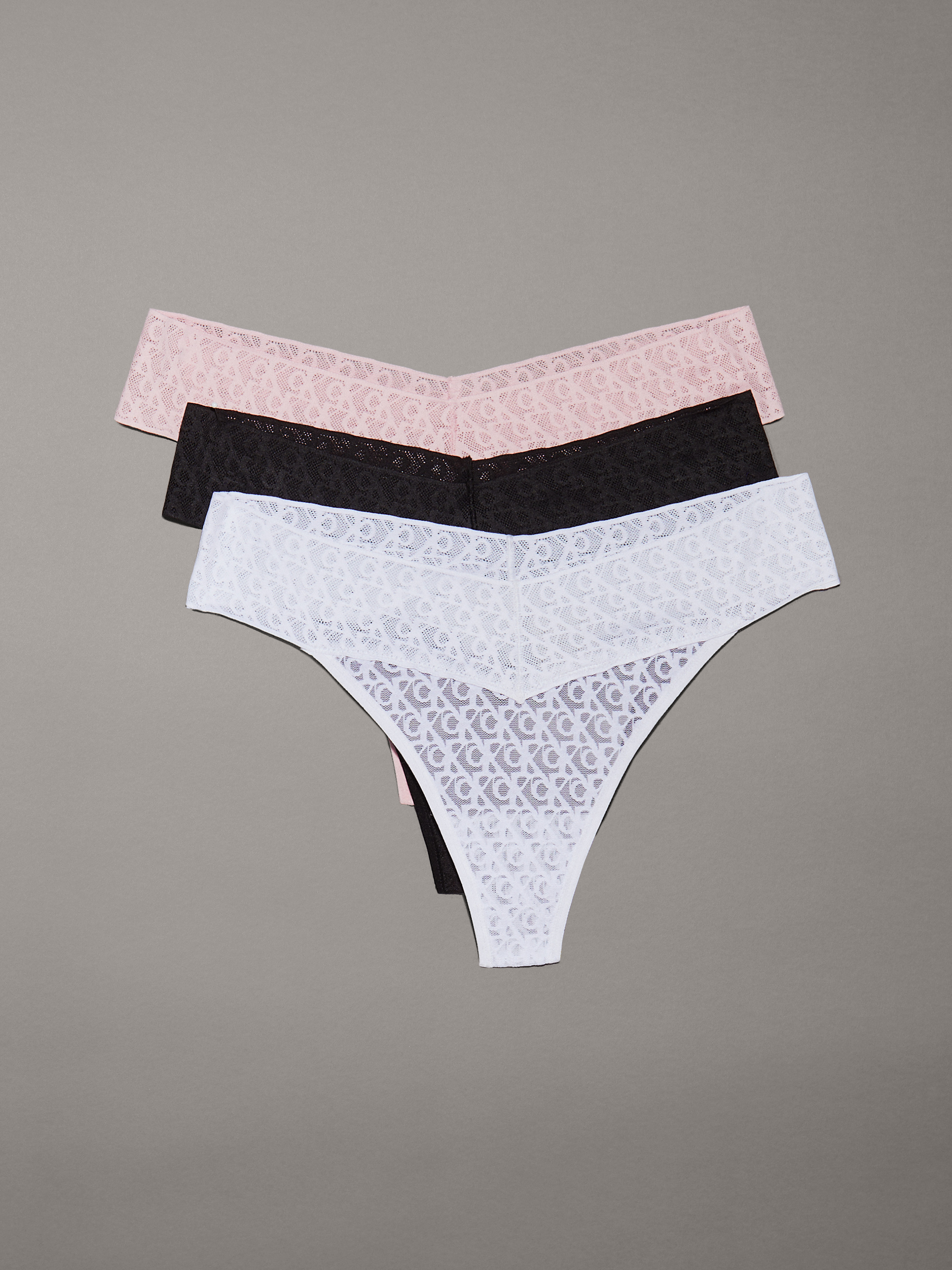 Icon Logo Lace 3 Pack Low Rise Thongs
