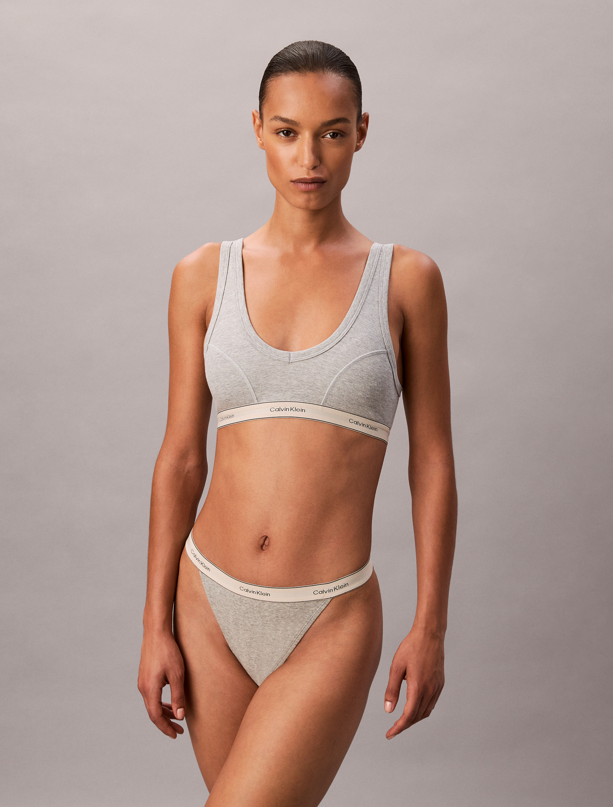Heritage Cotton Stretch Lightly Lined Triangle Bralette