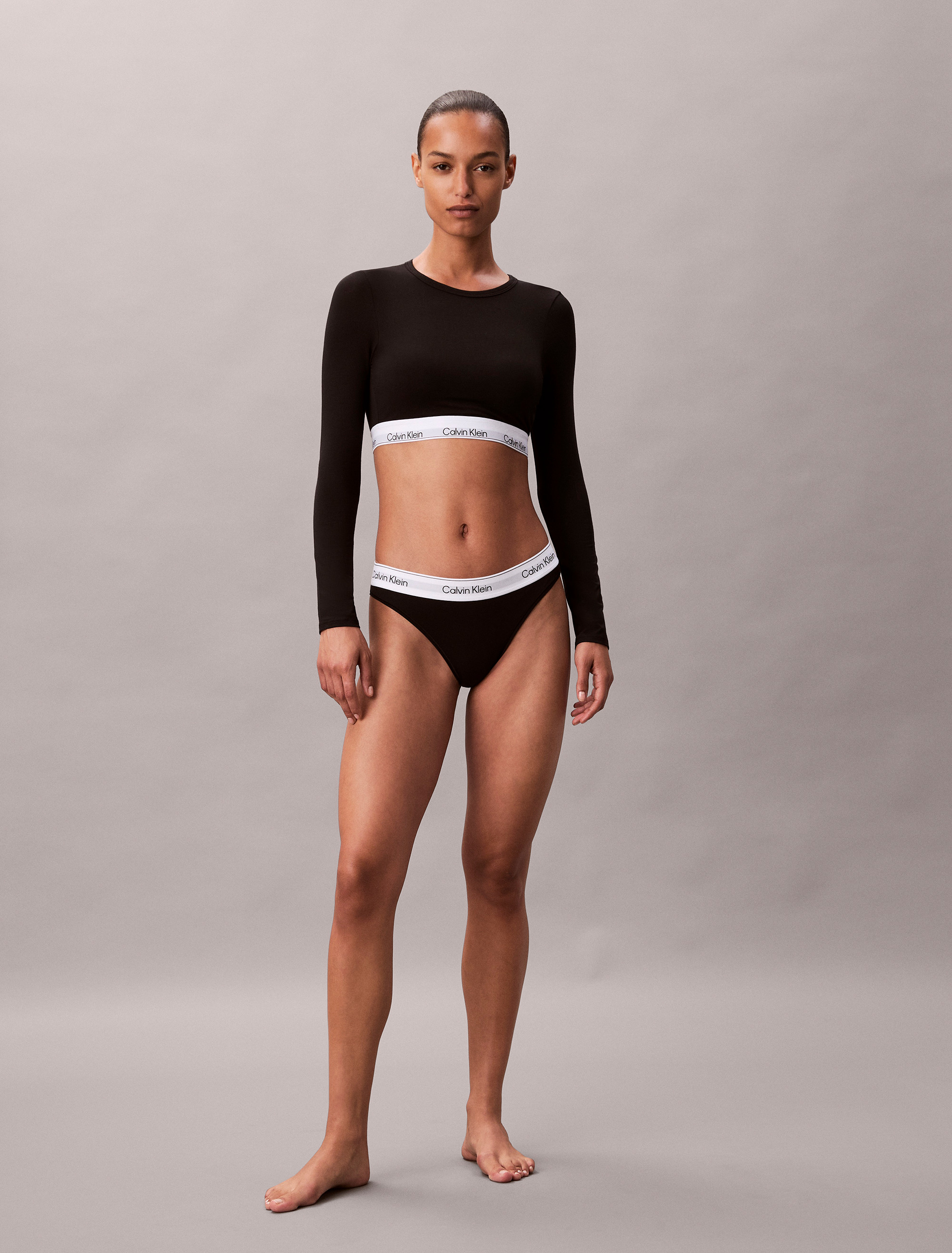 Icon Cotton Modal Long Sleeve Tee Bralette