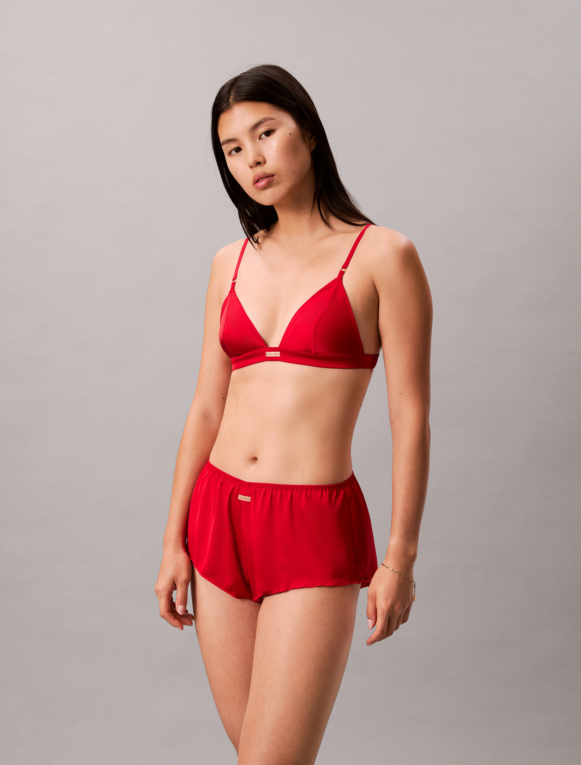 Lunar New Year Satin Lightly Lined Triangle Bralette