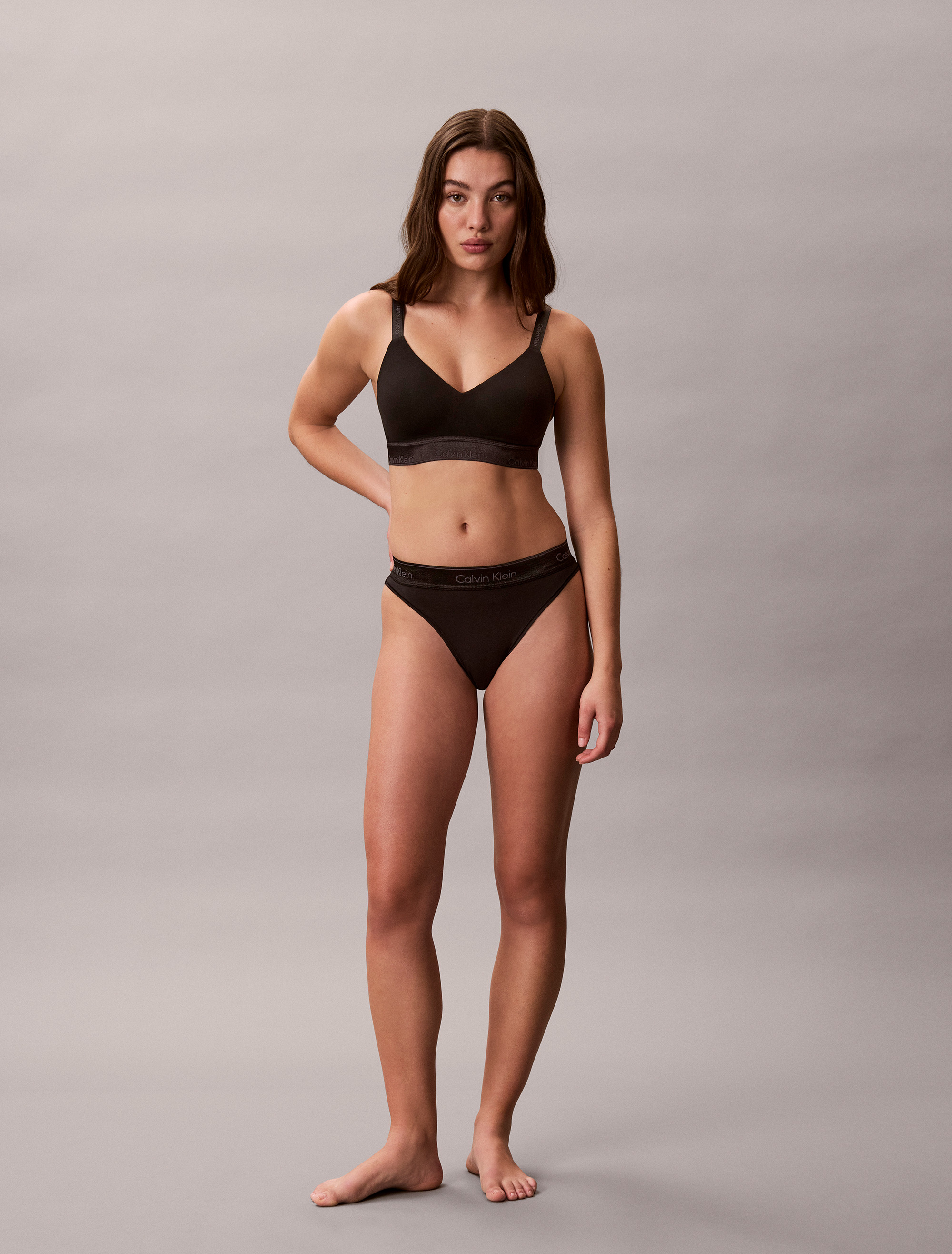 Icon Cotton Modal Metallic Lightly Lined Bralette