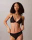Emblem Flocked Mesh Unlined Plunge Bra