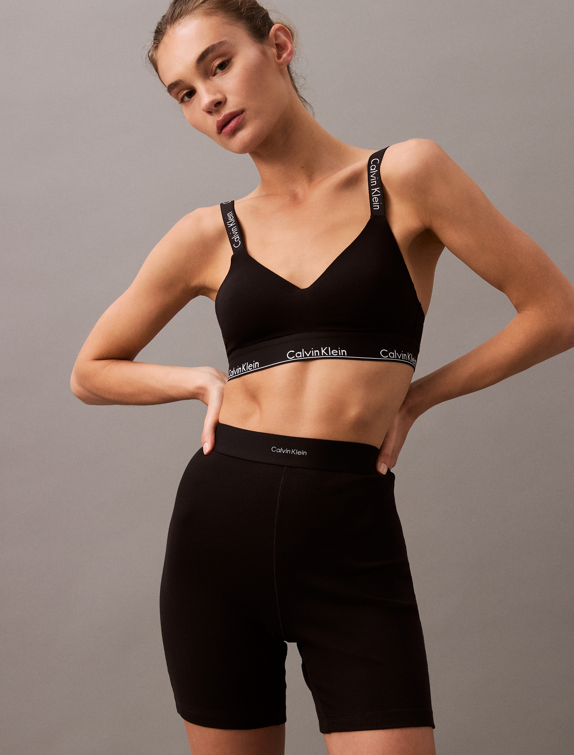 Cotton Stretch Rib Bike Shorts