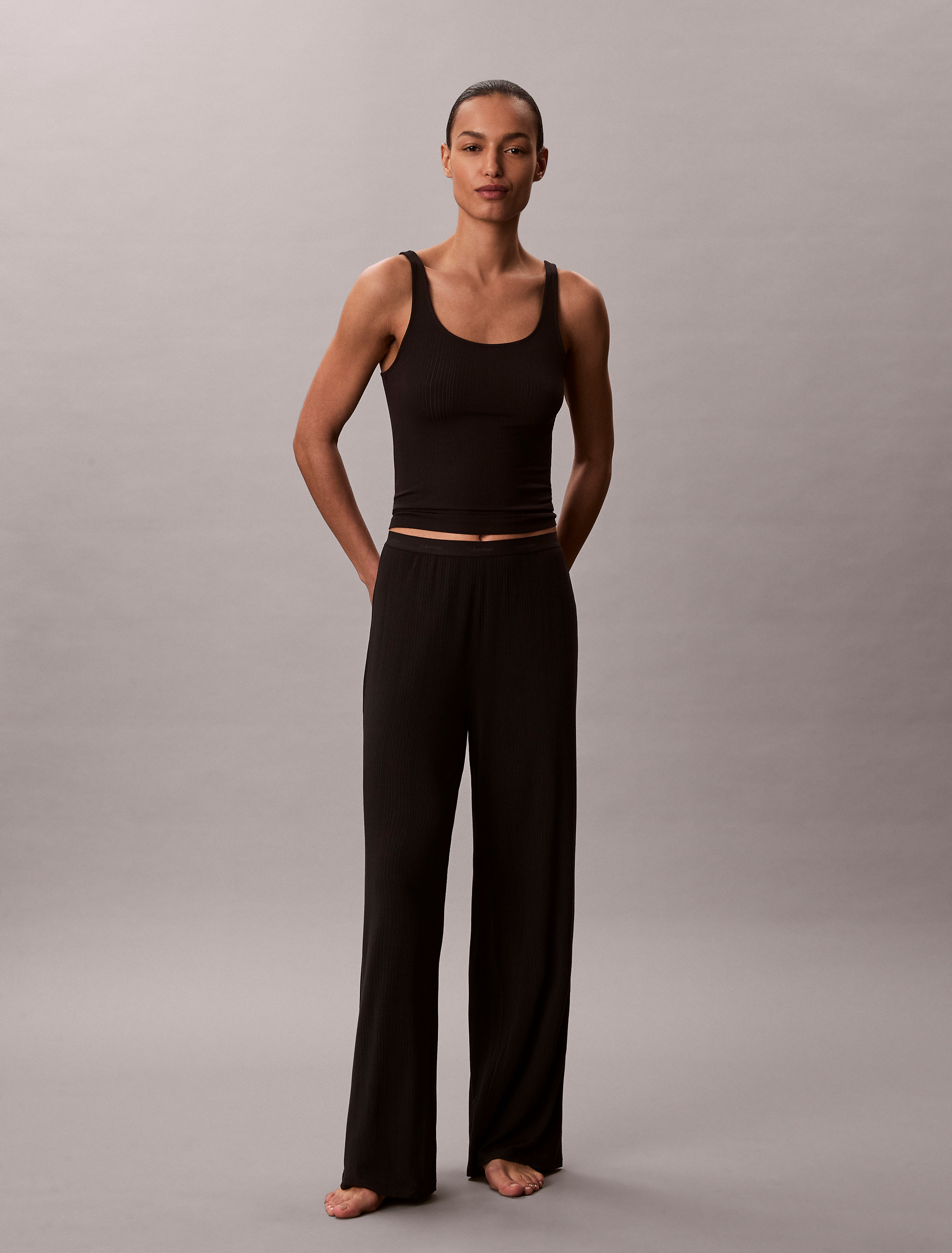 Modal Stretch Drop Needle Wide Leg Pants