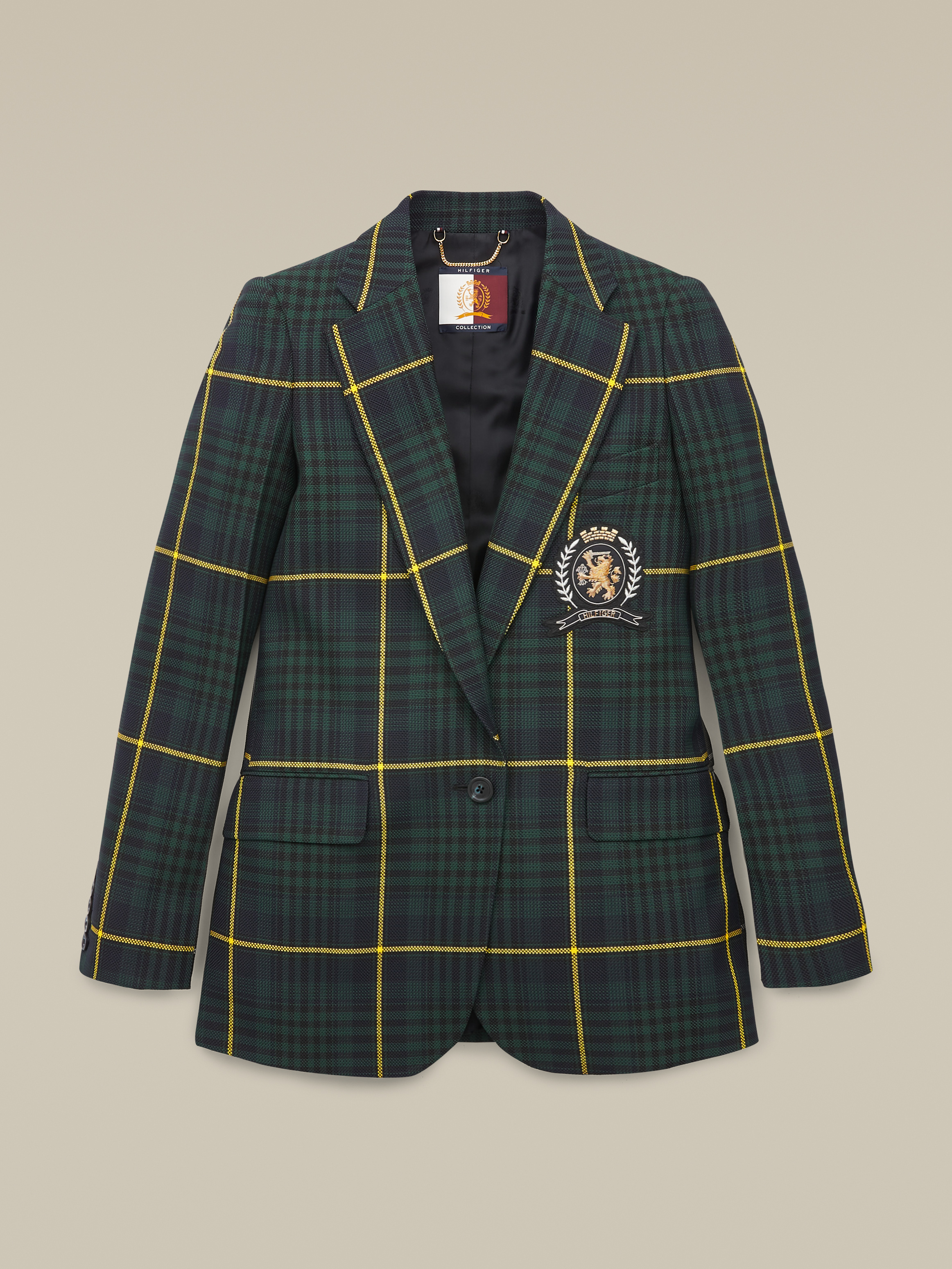 Tommy hilfiger plaid blazer sales