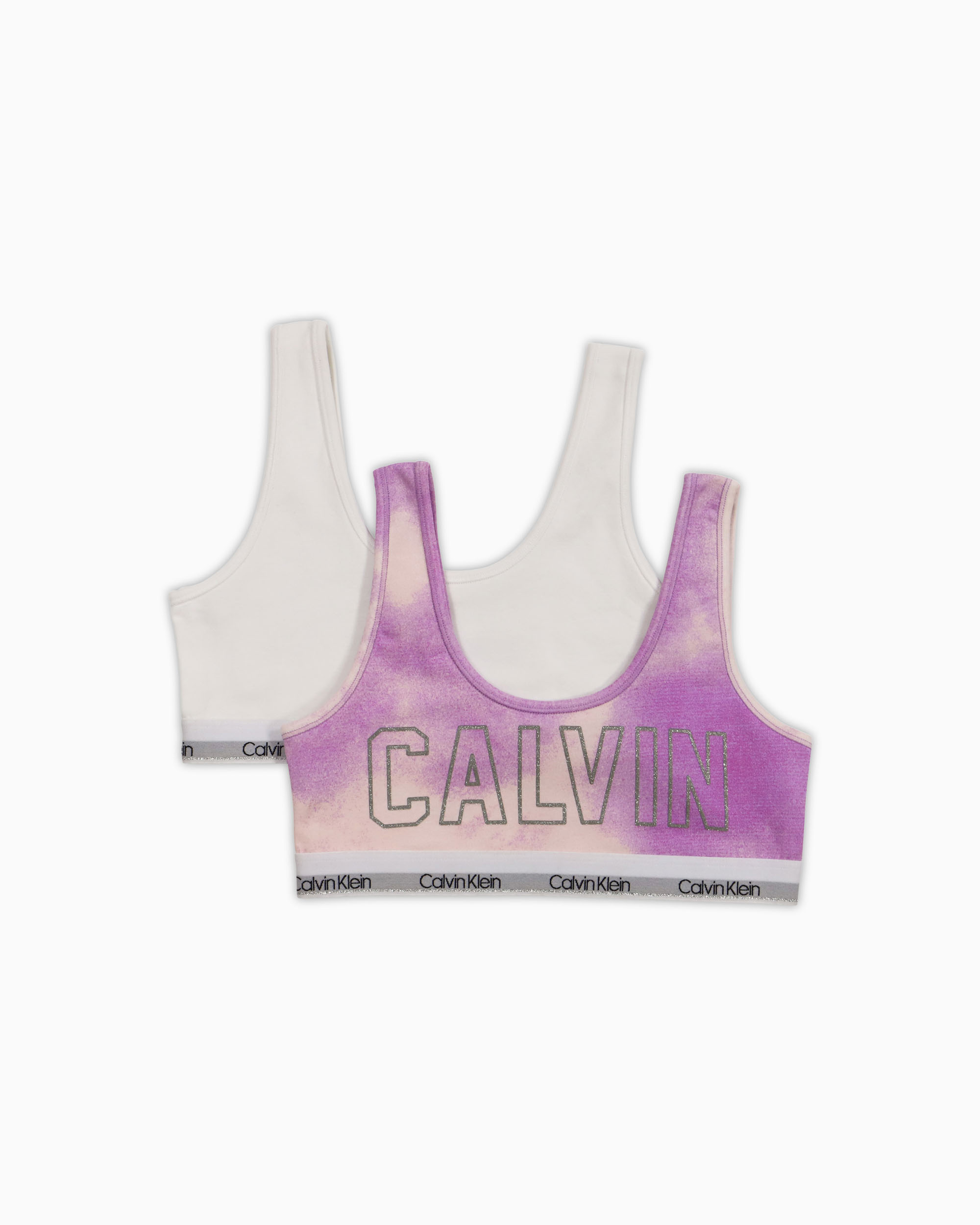 purple calvin klein sports bra