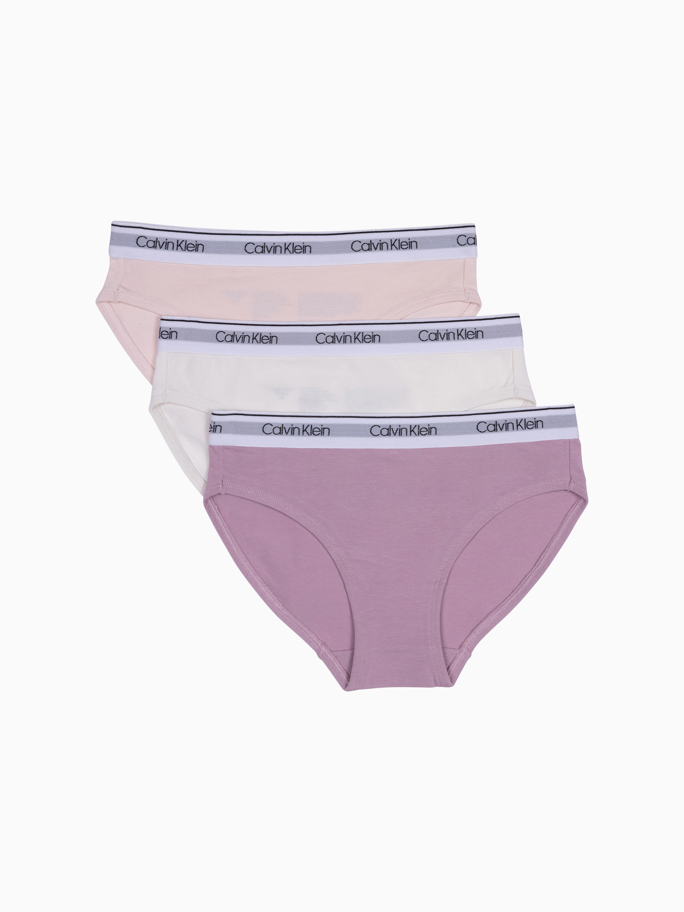 Girls Modern Cotton 3 Pack Bikini Briefs Calvin Klein