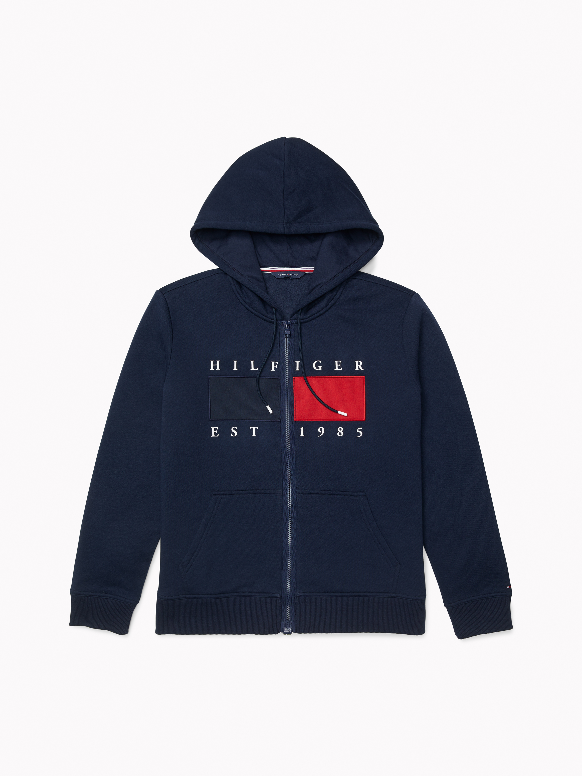 basic flag hoodie tommy hilfiger